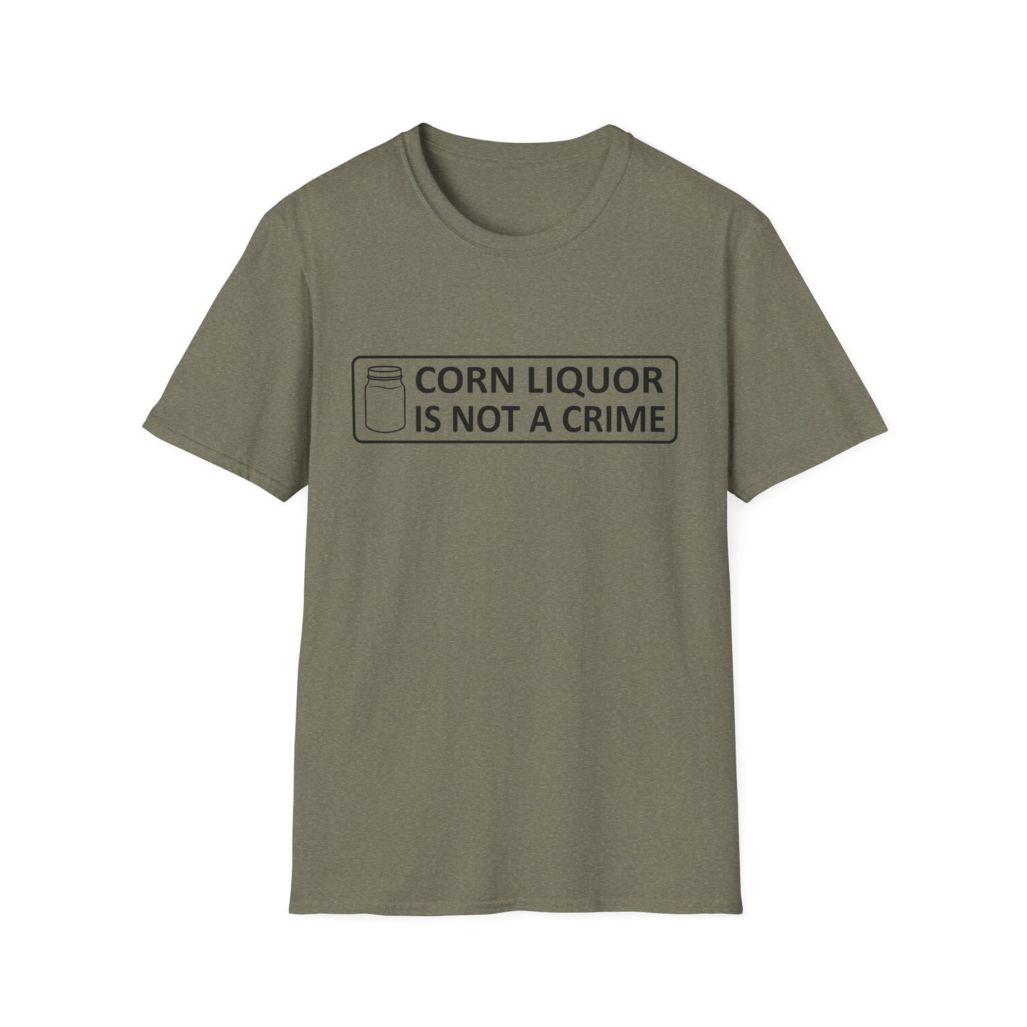 Corn Liquor Is Not A Crime Parody Moonshine & Home Distilling Softstyle Tee T-Shirt