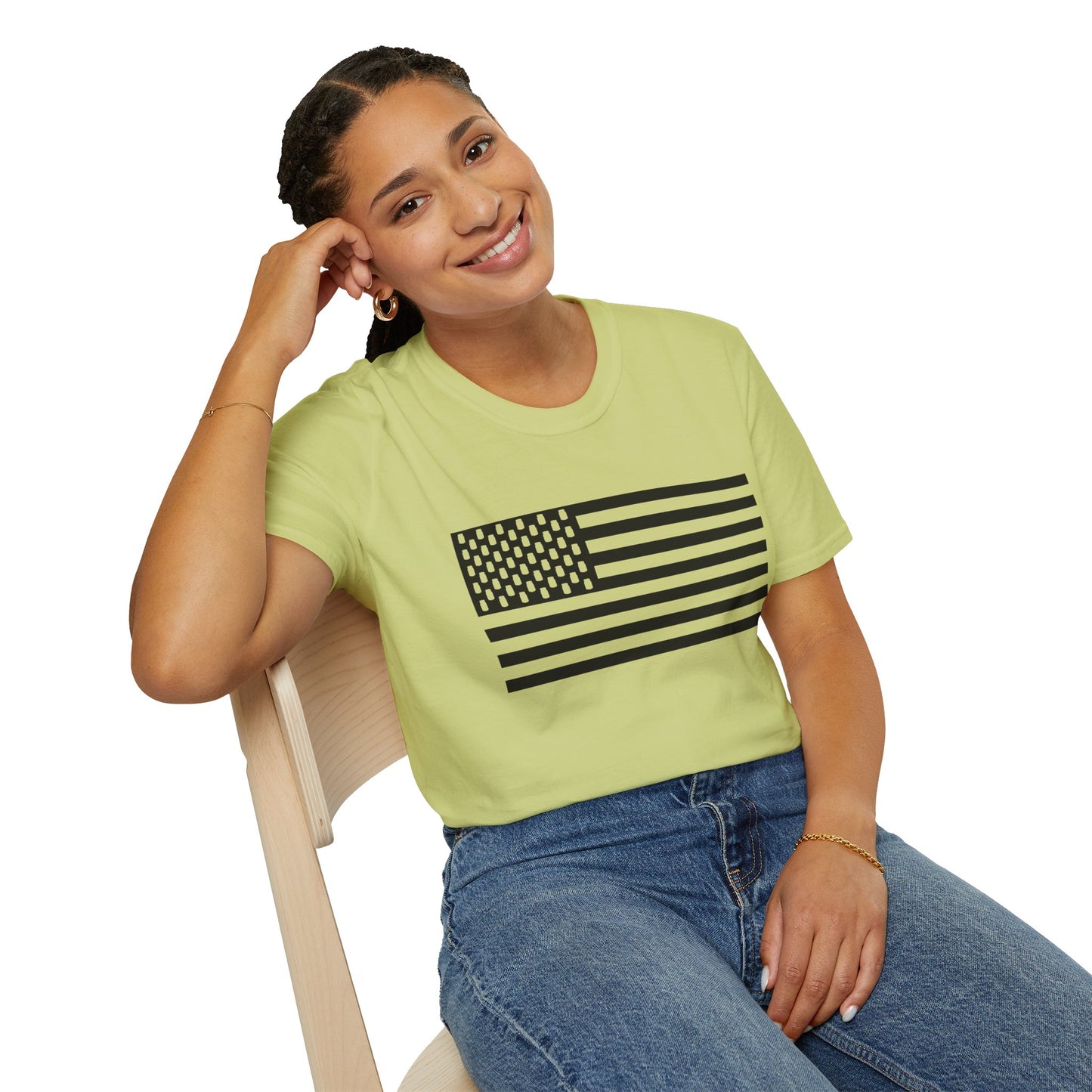 Mason Jar Tactical American Flag "Jars & Stripes" Softstyle Tee T-Shirt