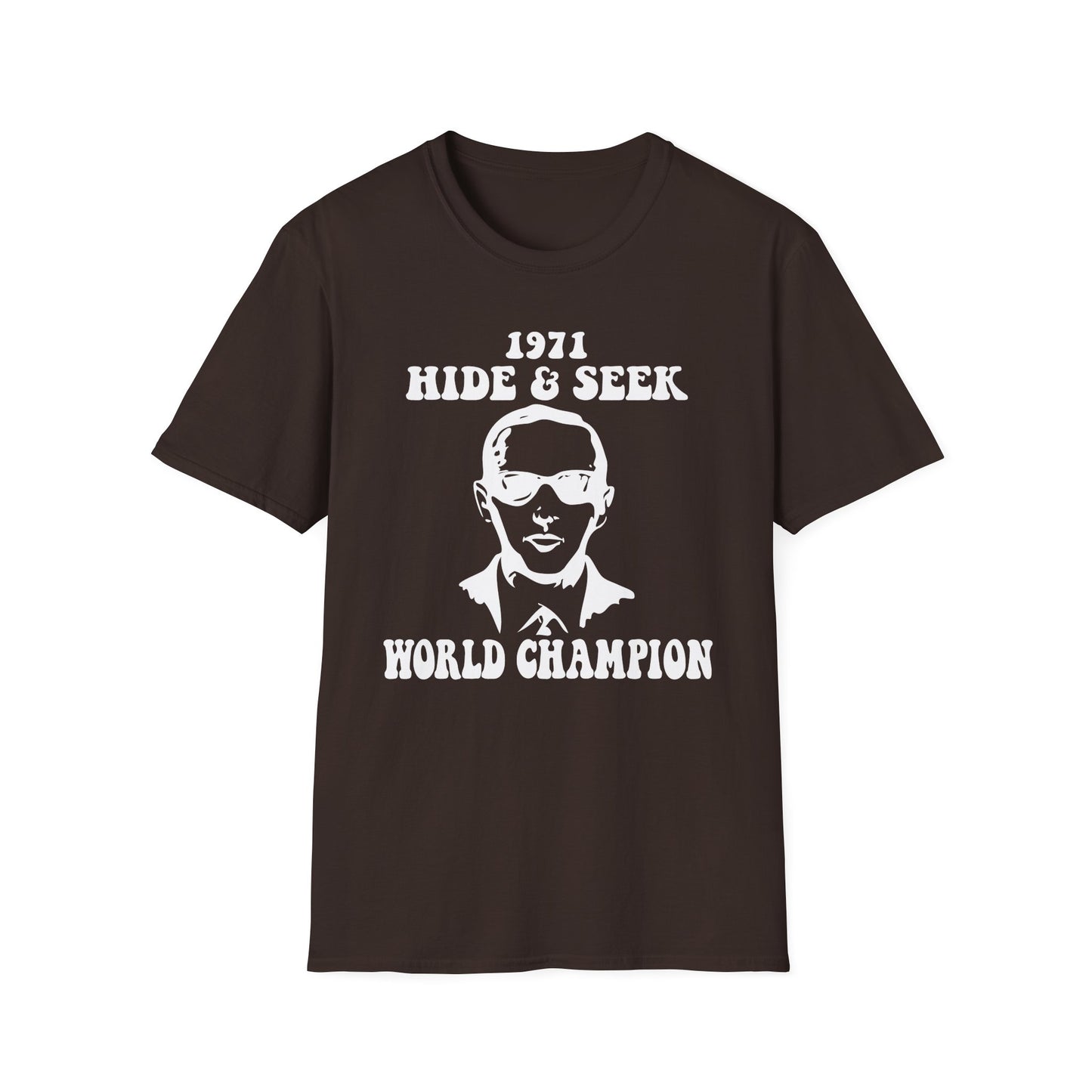 DB Cooper 1971 Hide & Seek World Champion Funny Softstyle Tee T-Shirt