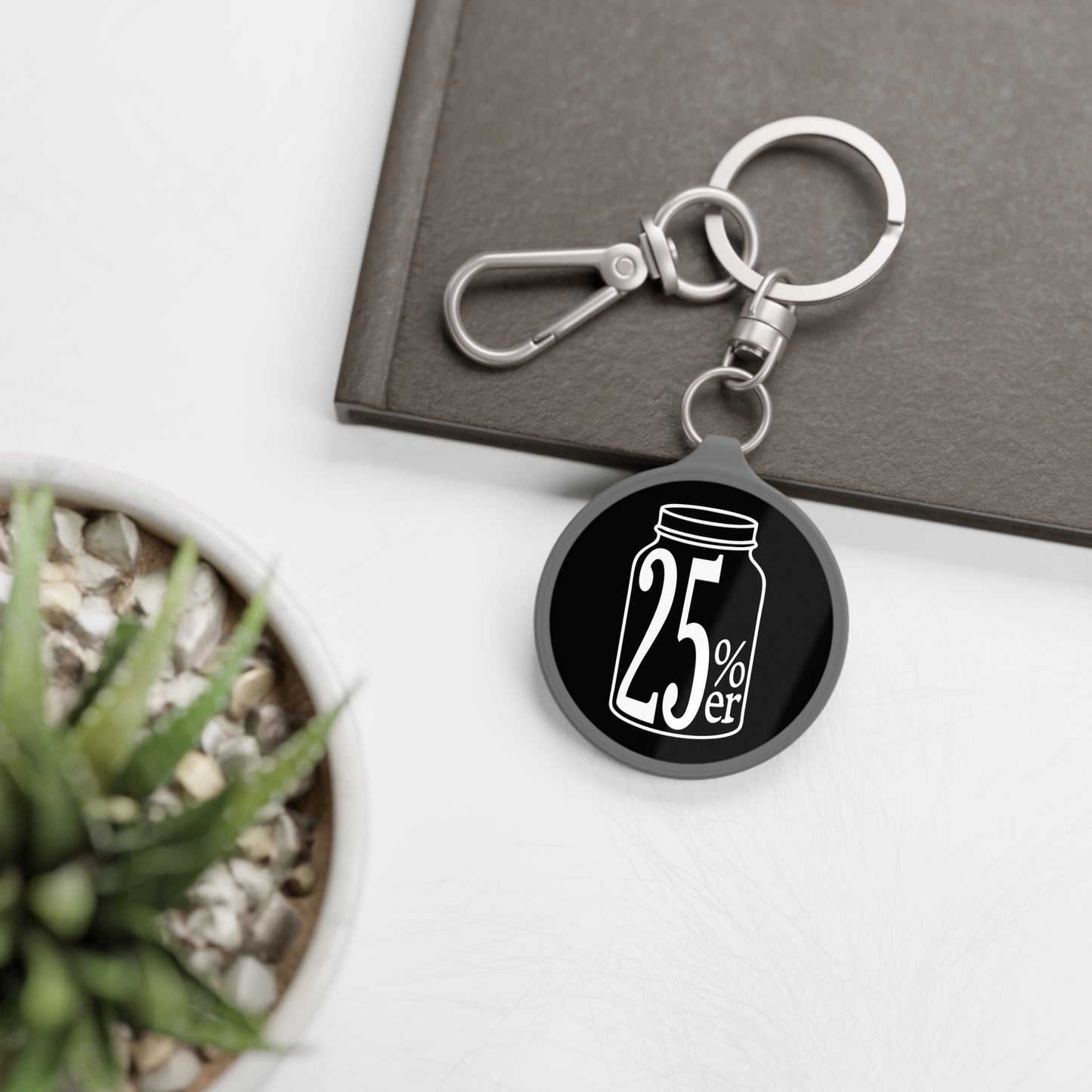 Moonshiners & Bootleggers 25%er Mason Jar Keychain w/ Keyring