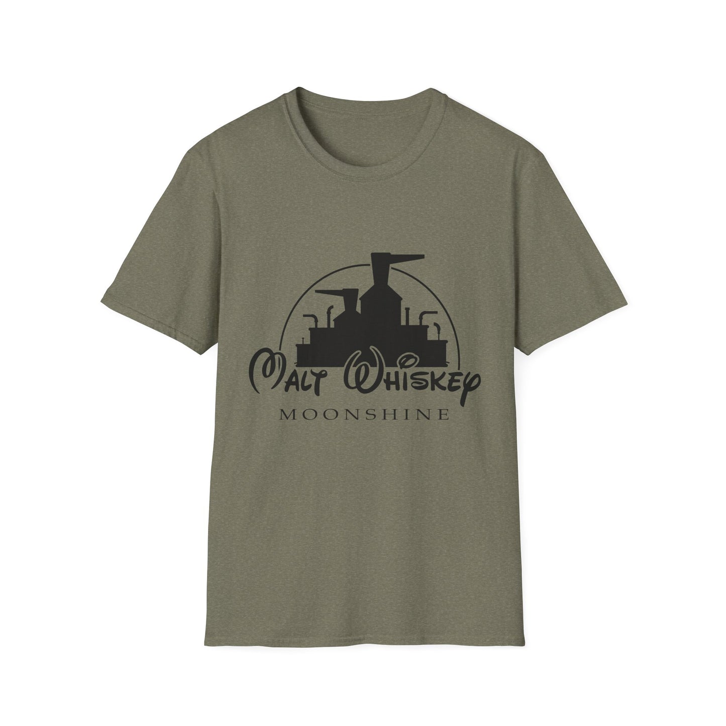 Malt Whiskey Moonshine Parody Softstyle Tee T-Shirt for Every Day Wear