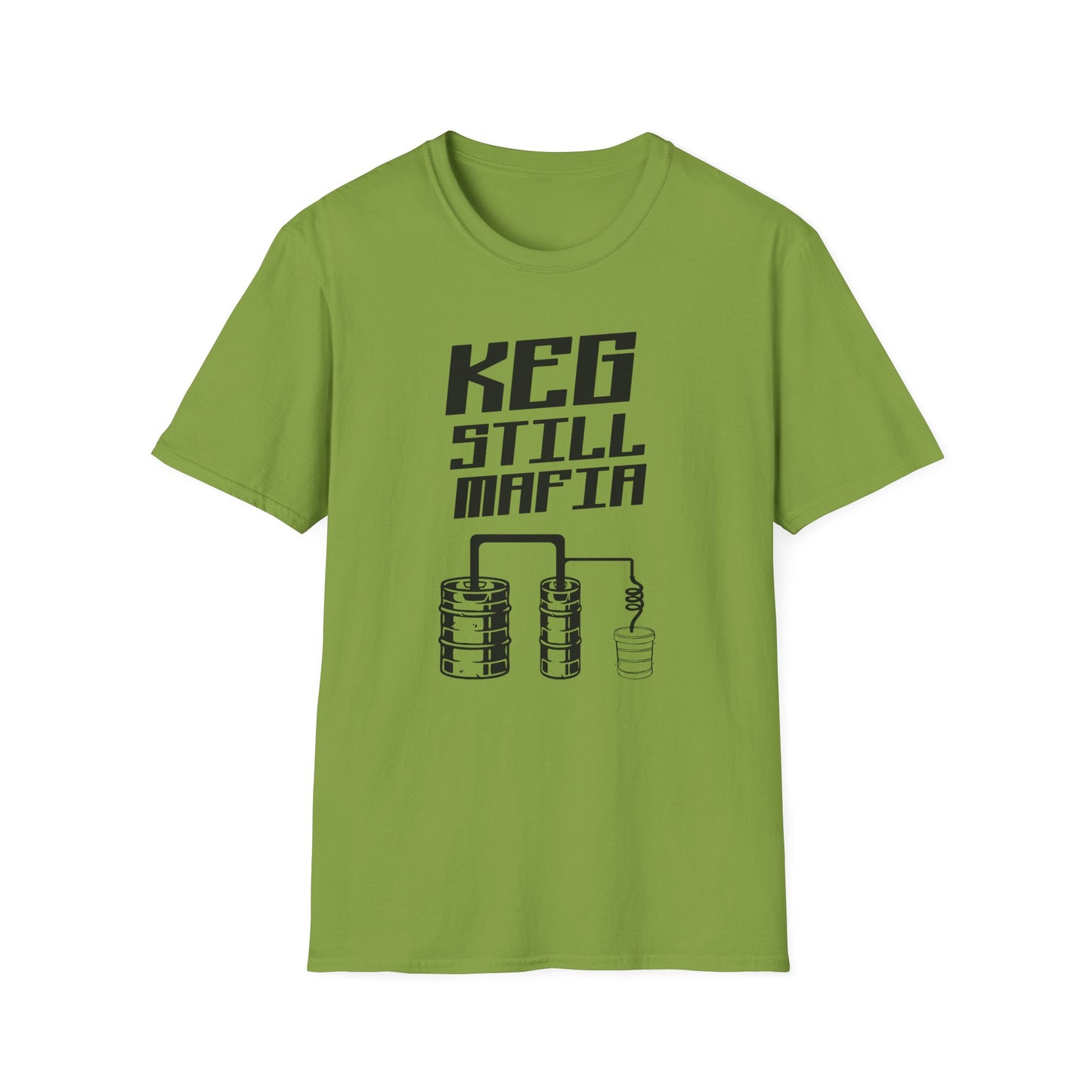 Keg Still Mafia Moonshine Distiller Softstyle Tee T-Shirt
