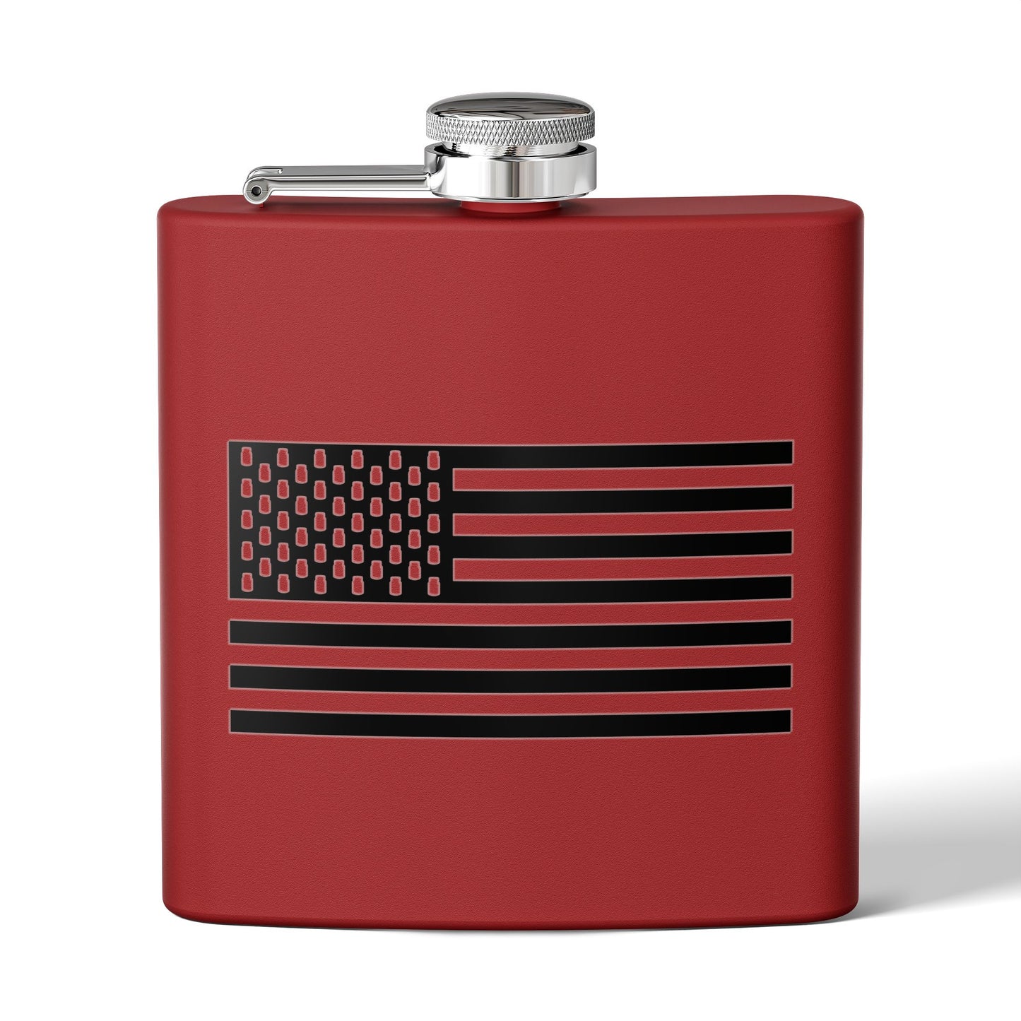Mason Jar Tactical American Flag "Jars & Stripes" 6oz Stainless Steel Flask - Multiple Colors!