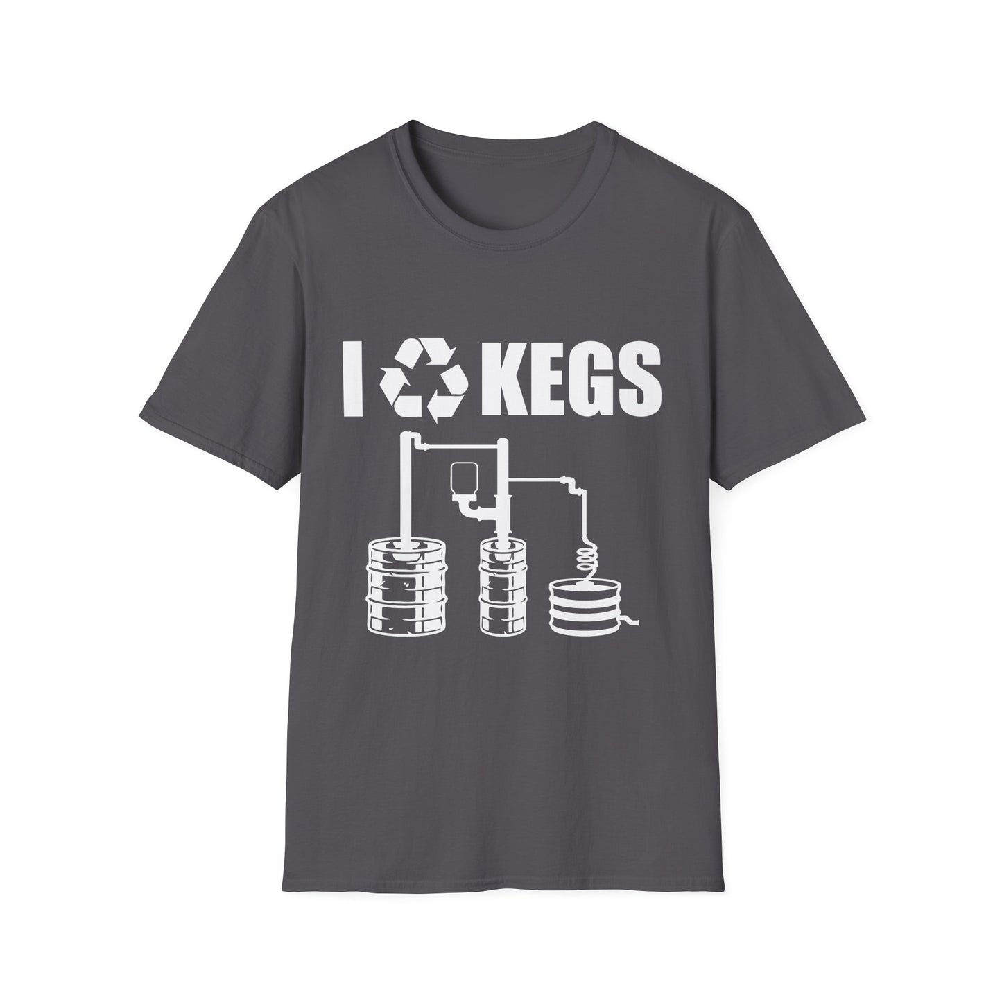 I Recycle Kegs Moonshiner & Hobbyist Distiller Softstyle Tee T-Shirt