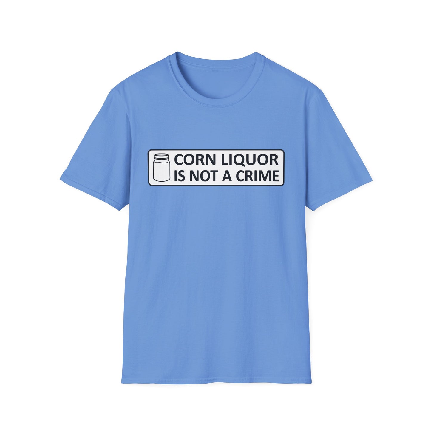 Corn Liquor Is Not A Crime Parody Moonshine & Home Distilling Softstyle Tee T-Shirt