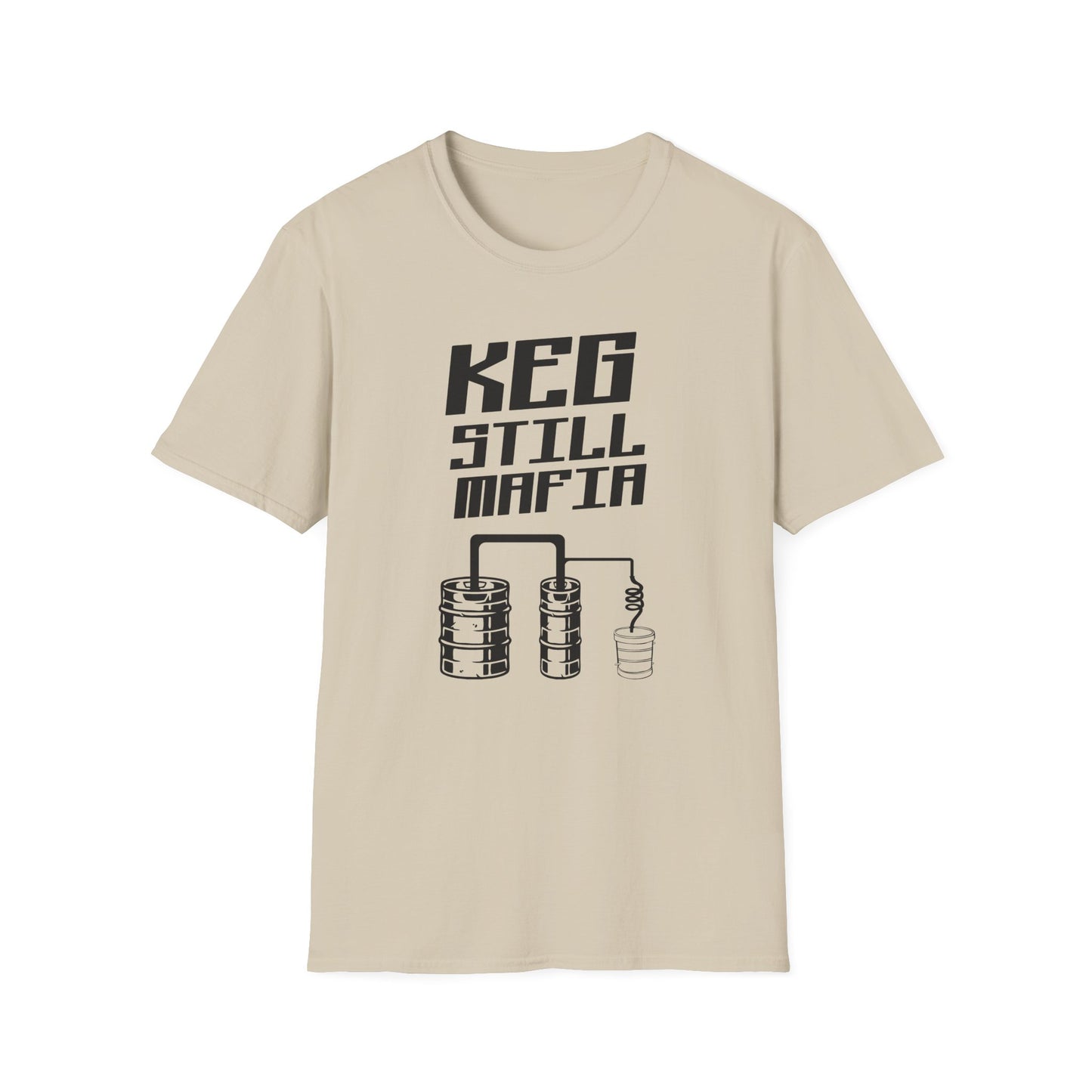 Keg Still Mafia Moonshine Distiller Softstyle Tee T-Shirt