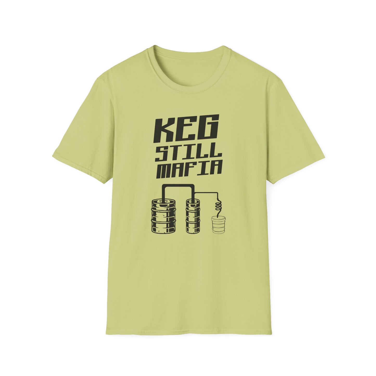 Keg Still Mafia Moonshine Distiller Softstyle Tee T-Shirt