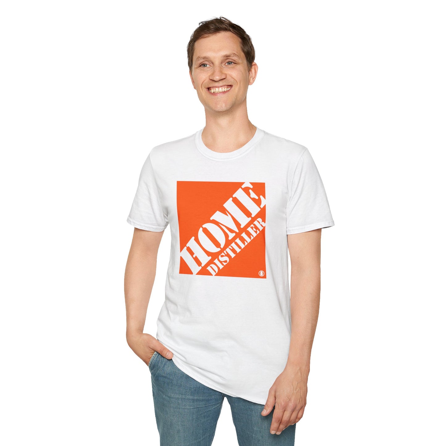 Home Distiller Parody Hardware Store Moonshine & Distilling Softstyle Tee T-Shirt