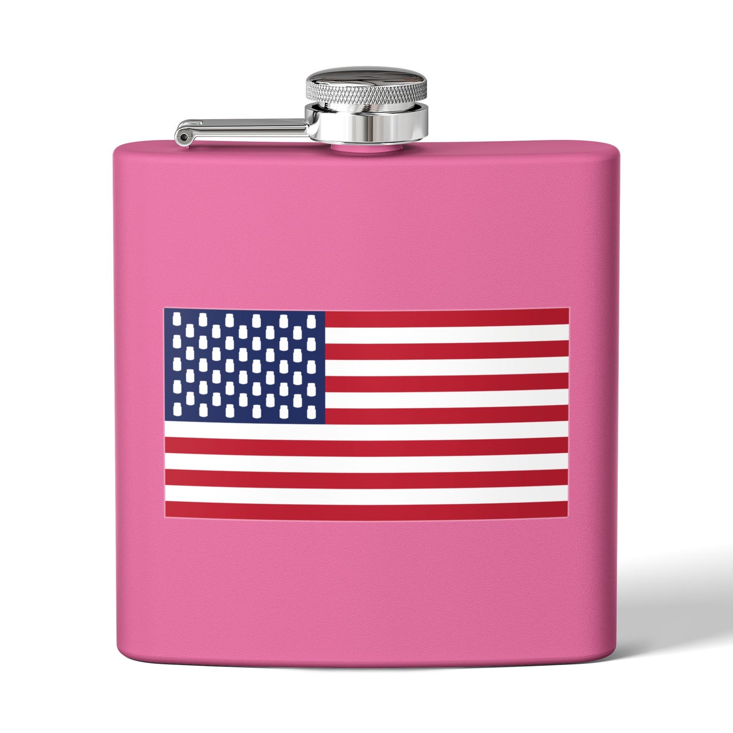 Mason Jar American Flag "Jars & Stripes" 6oz Stainless Steel Flask - Multiple Colors!