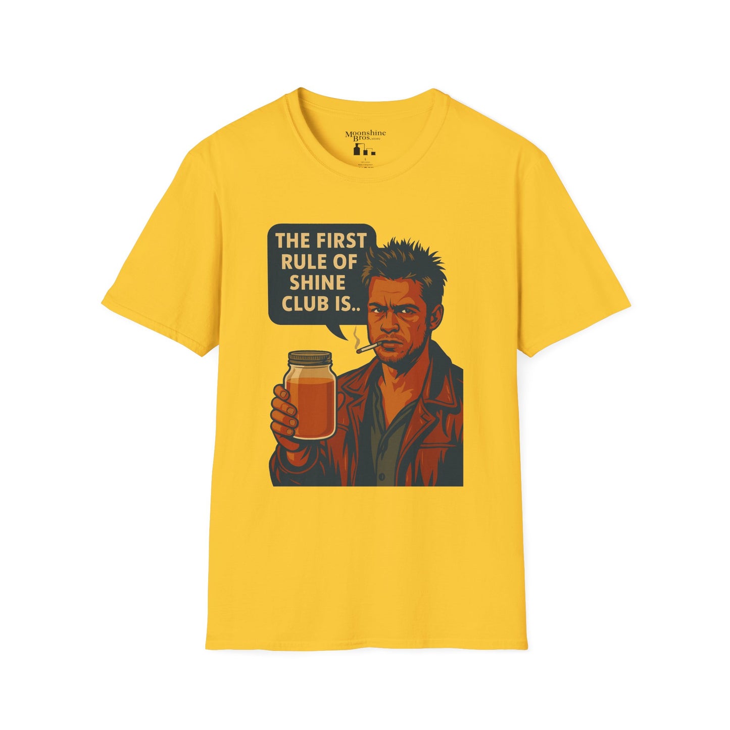 "The First Rule Of Shine Club Is.." Parody Movie Quote Moonshine Shirt