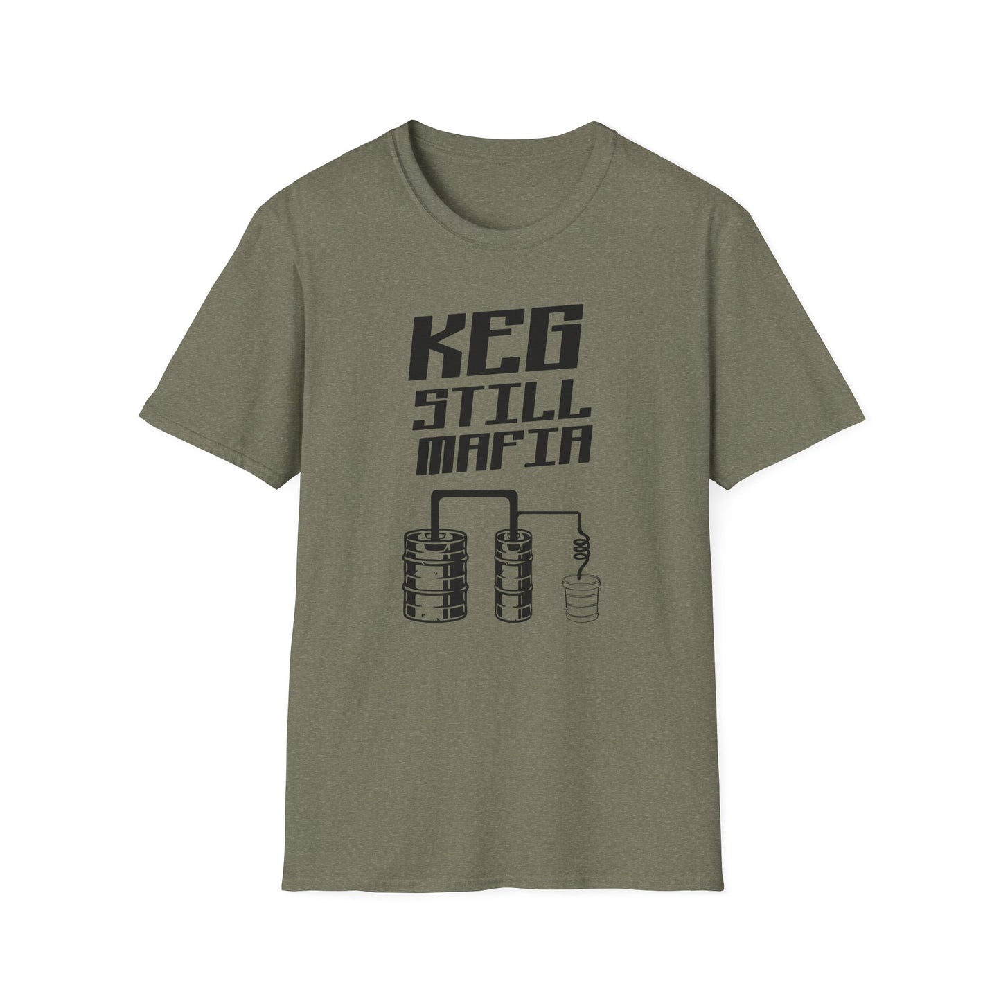 Keg Still Mafia Moonshine Distiller Softstyle Tee T-Shirt
