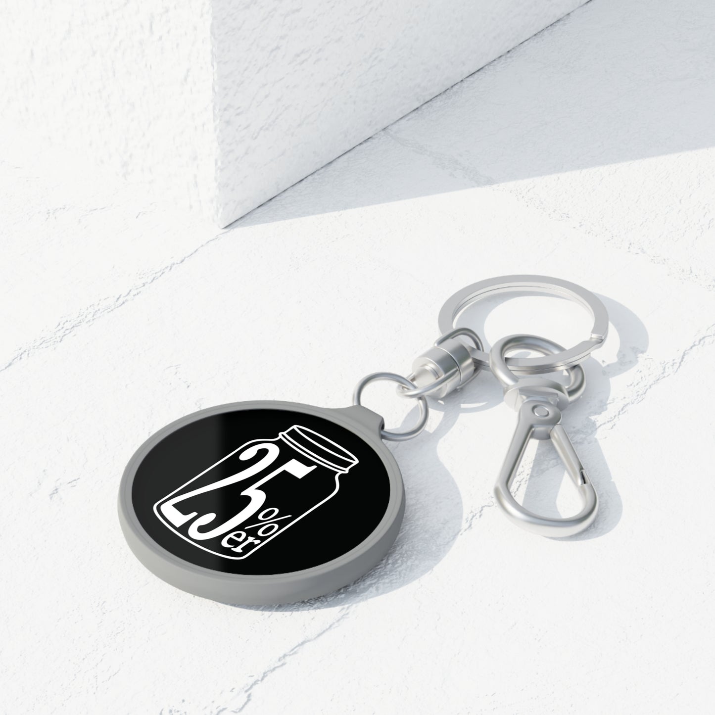 Moonshiners & Bootleggers 25%er Mason Jar Keychain w/ Keyring