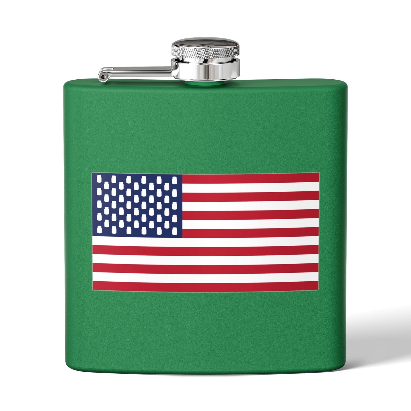 Mason Jar American Flag "Jars & Stripes" 6oz Stainless Steel Flask - Multiple Colors!