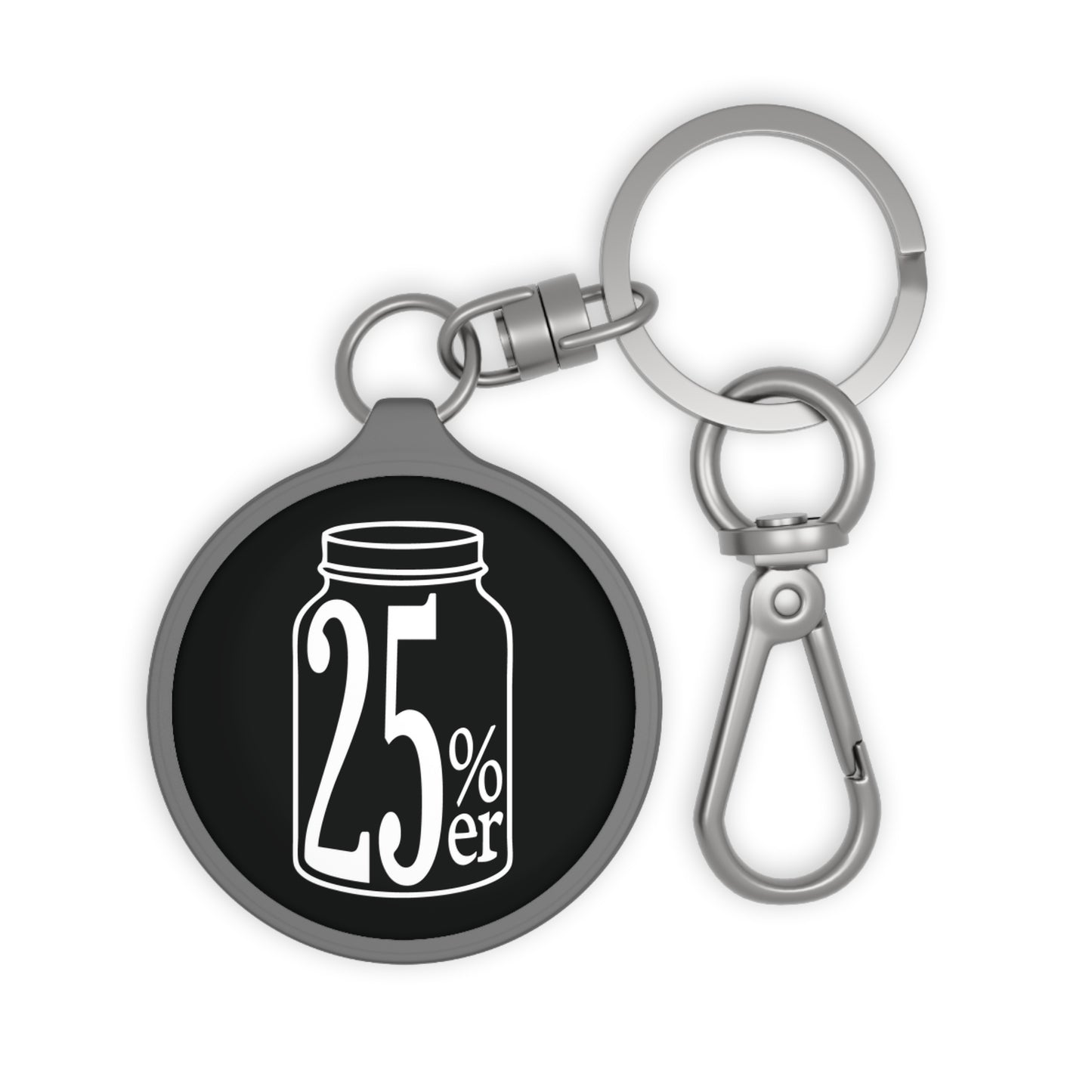 Moonshiners & Bootleggers 25%er Mason Jar Keychain w/ Keyring