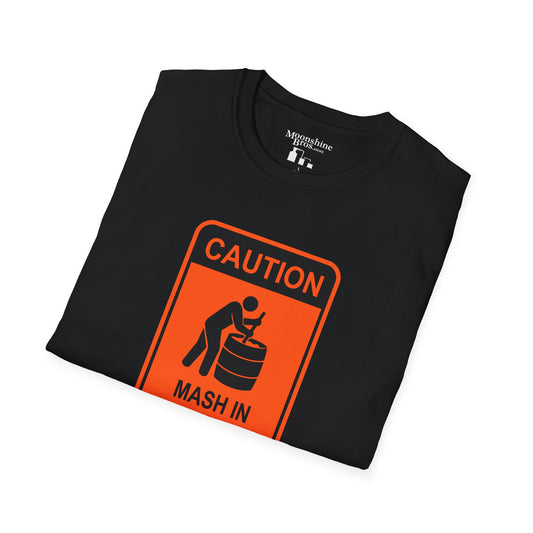 Caution Mash In Progress Construction Sign Style Shirt