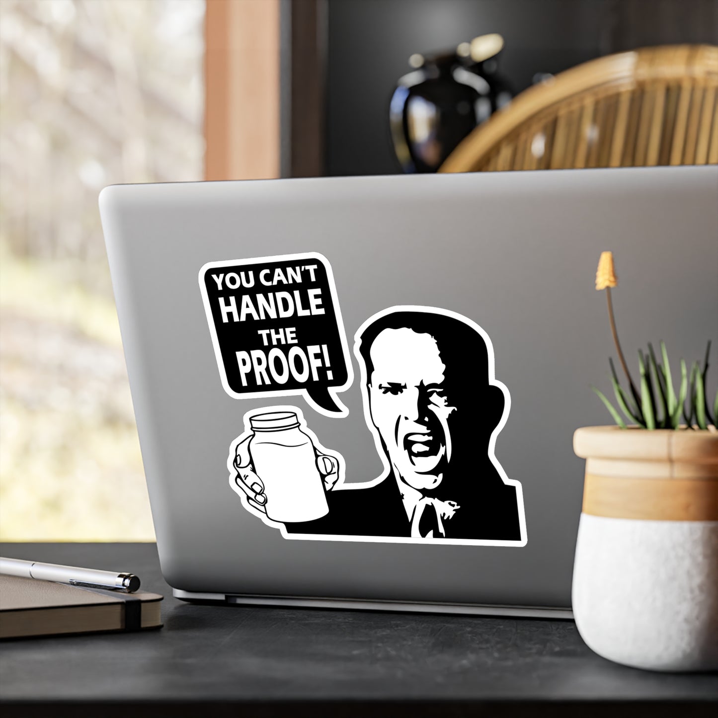 "You Can't Handle the Proof!" Parody Moonshine Funny Kiss-Cut Vinyl Decal Sticker - (4) Sizes!