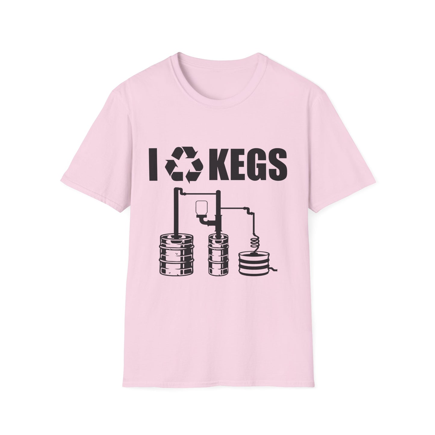 I Recycle Kegs Moonshiner & Hobbyist Distiller Softstyle Tee T-Shirt