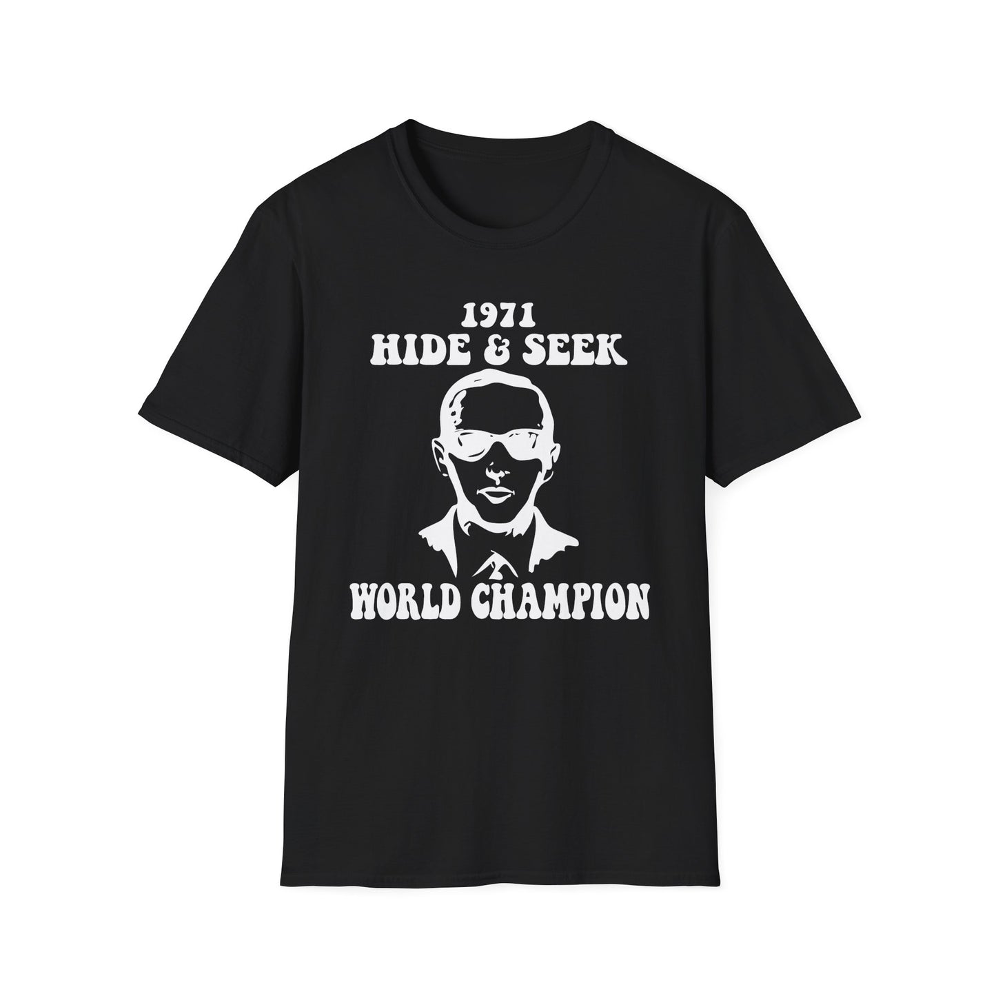 DB Cooper 1971 Hide & Seek World Champion Funny Softstyle Tee T-Shirt