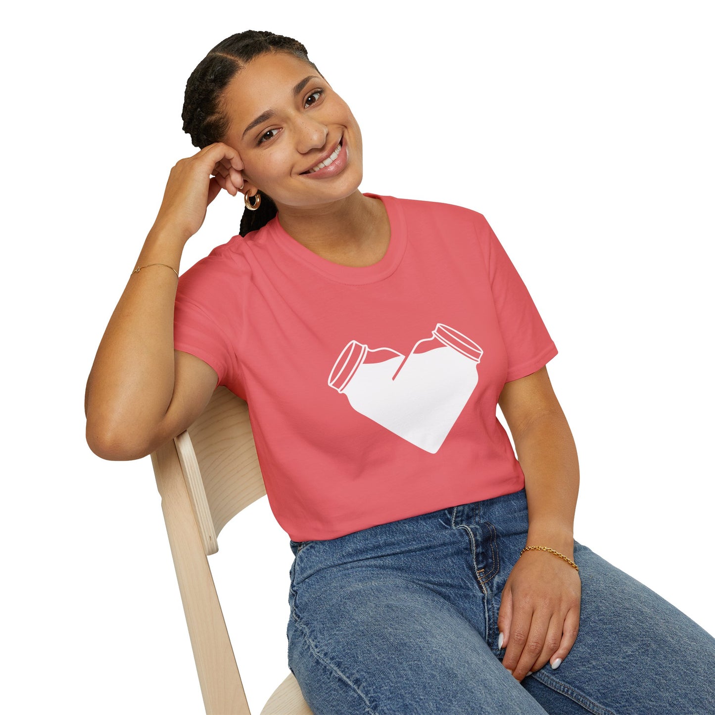 Mason Jar Heart Moonshine Love Softstyle Tee T-Shirt
