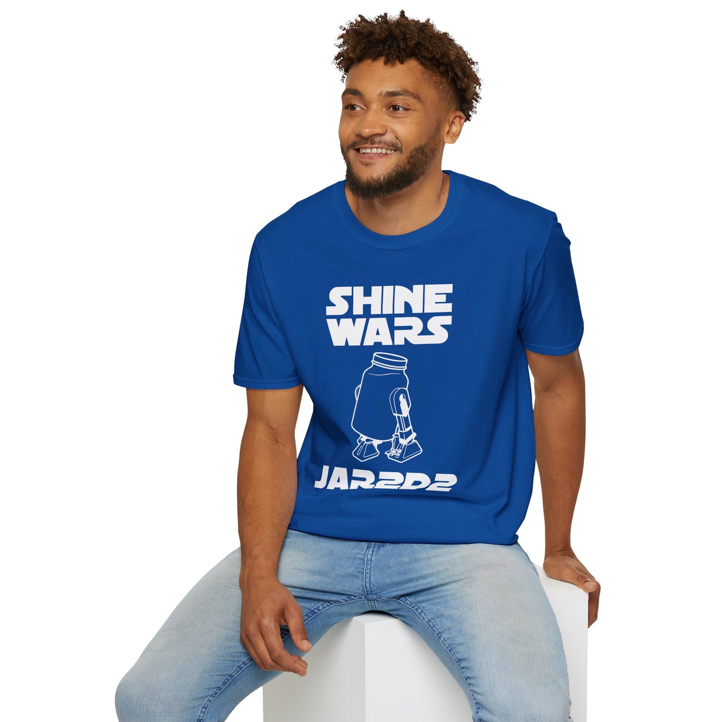 Shine Wars - JAR2D2 Parody Sci-Fi Moonshine & Canning Softstyle Tee T-Shirt