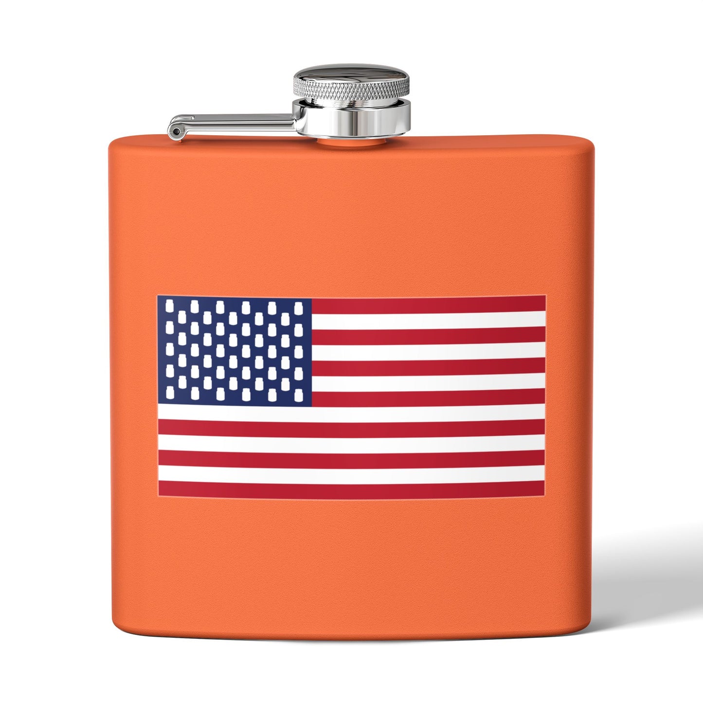 Mason Jar American Flag "Jars & Stripes" 6oz Stainless Steel Flask - Multiple Colors!