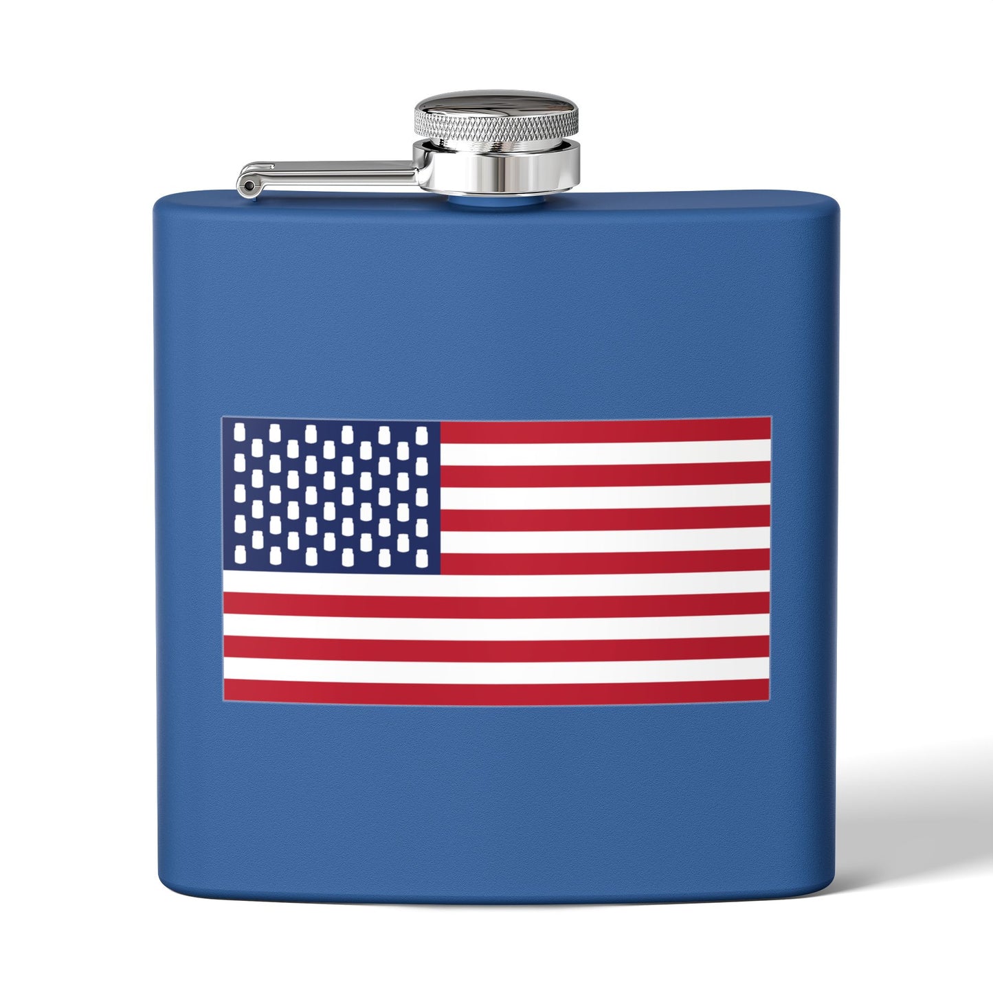 Mason Jar American Flag "Jars & Stripes" 6oz Stainless Steel Flask - Multiple Colors!