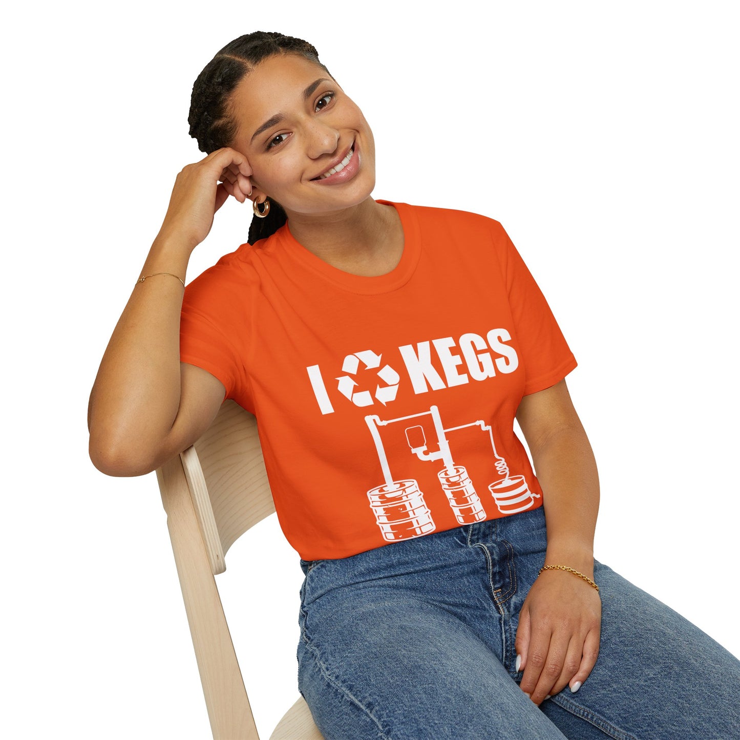 I Recycle Kegs Moonshiner & Hobbyist Distiller Softstyle Tee T-Shirt