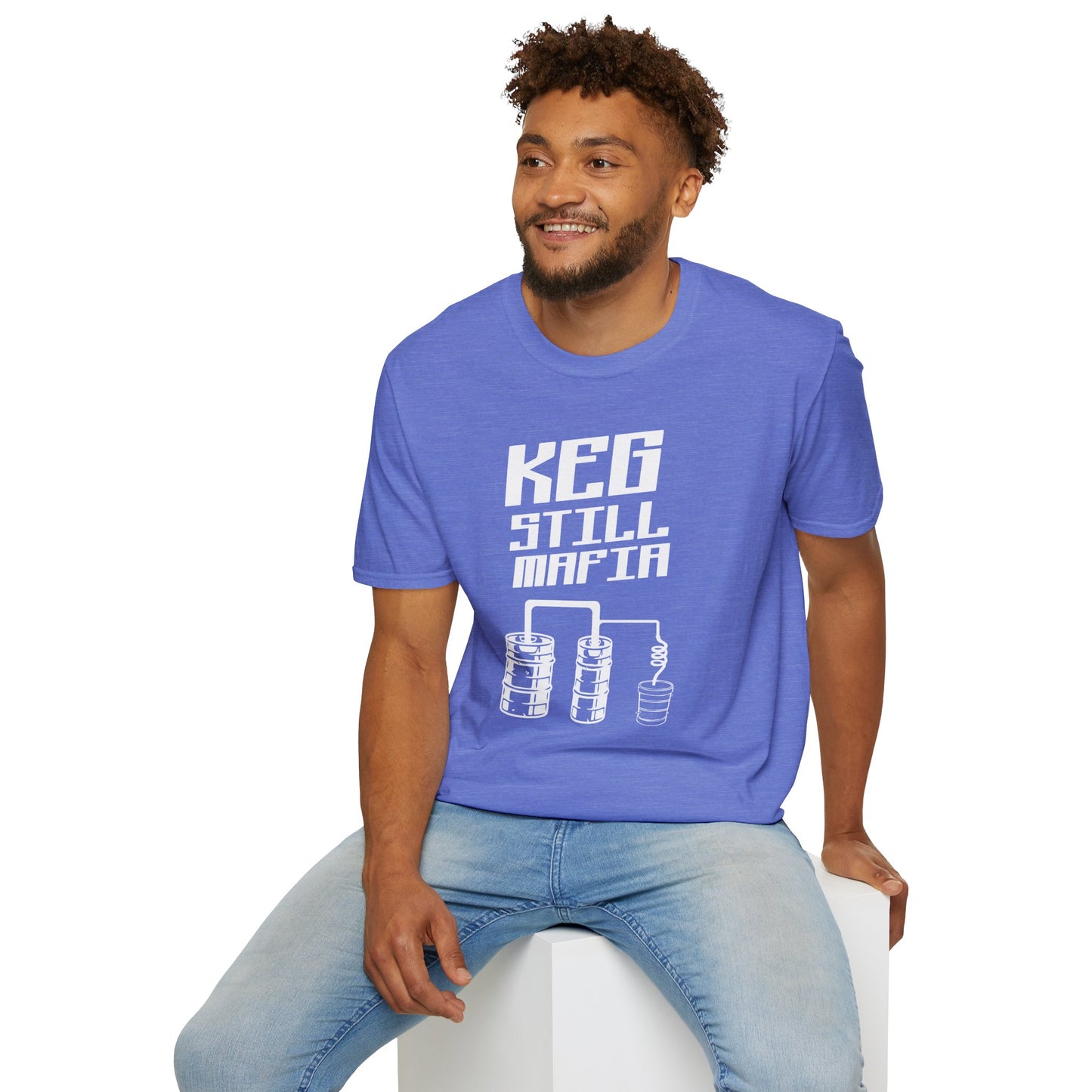 Keg Still Mafia Moonshine Distiller Softstyle Tee T-Shirt
