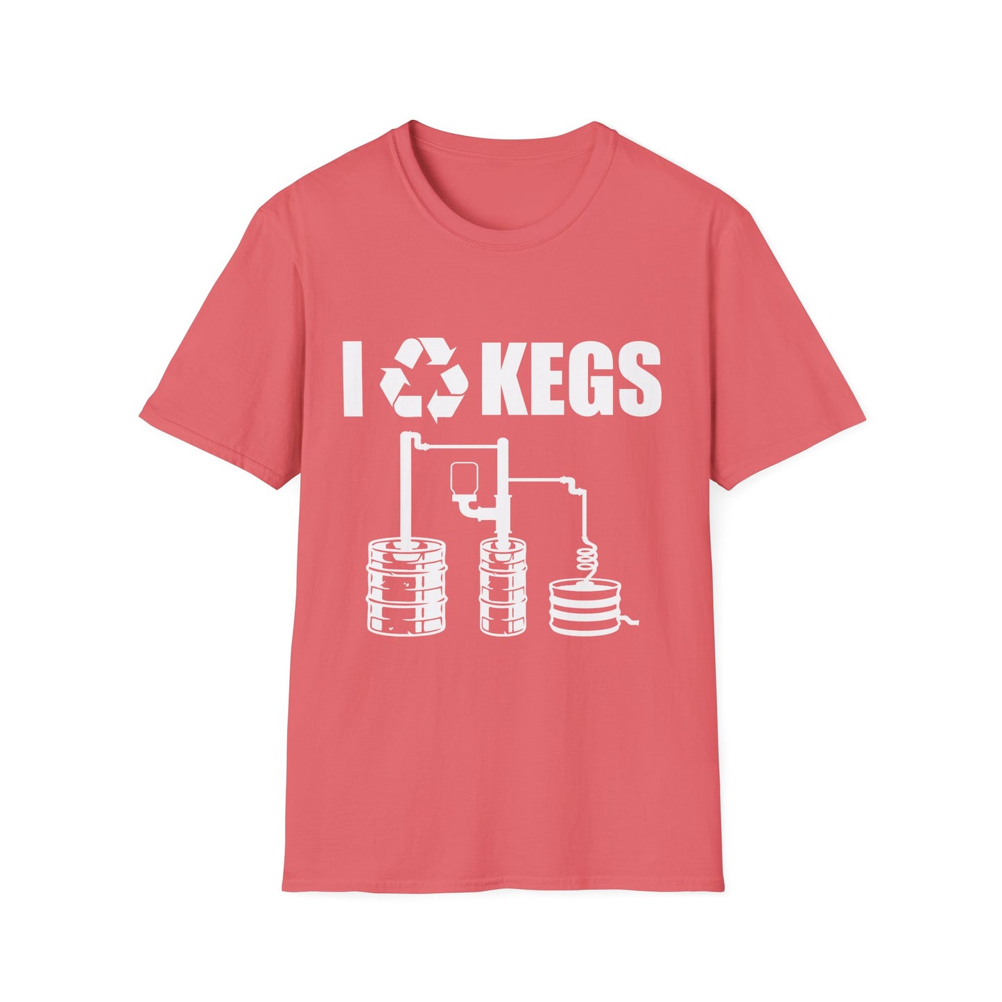 I Recycle Kegs Moonshiner & Hobbyist Distiller Softstyle Tee T-Shirt
