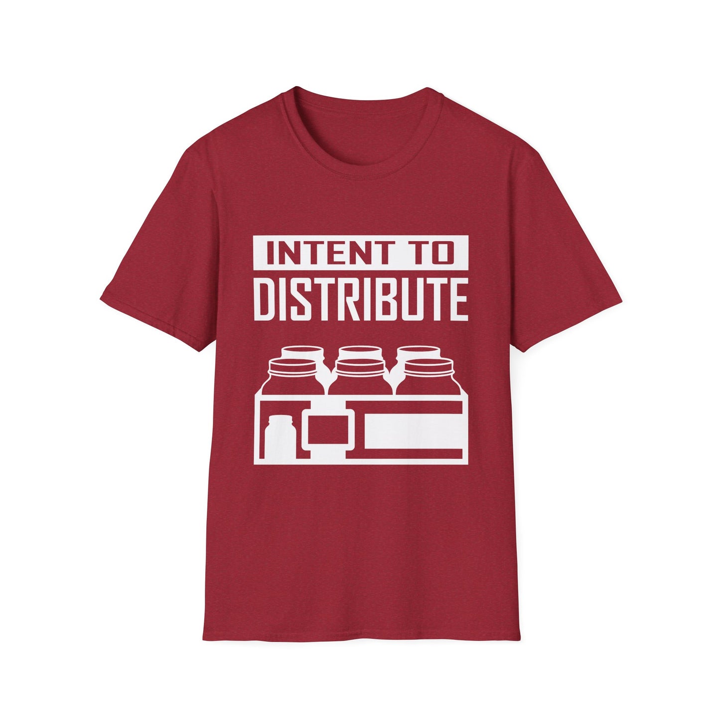 Intent To Distribute Mason Jar Case Moonshine & Canning Softstyle Tee T-Shirt