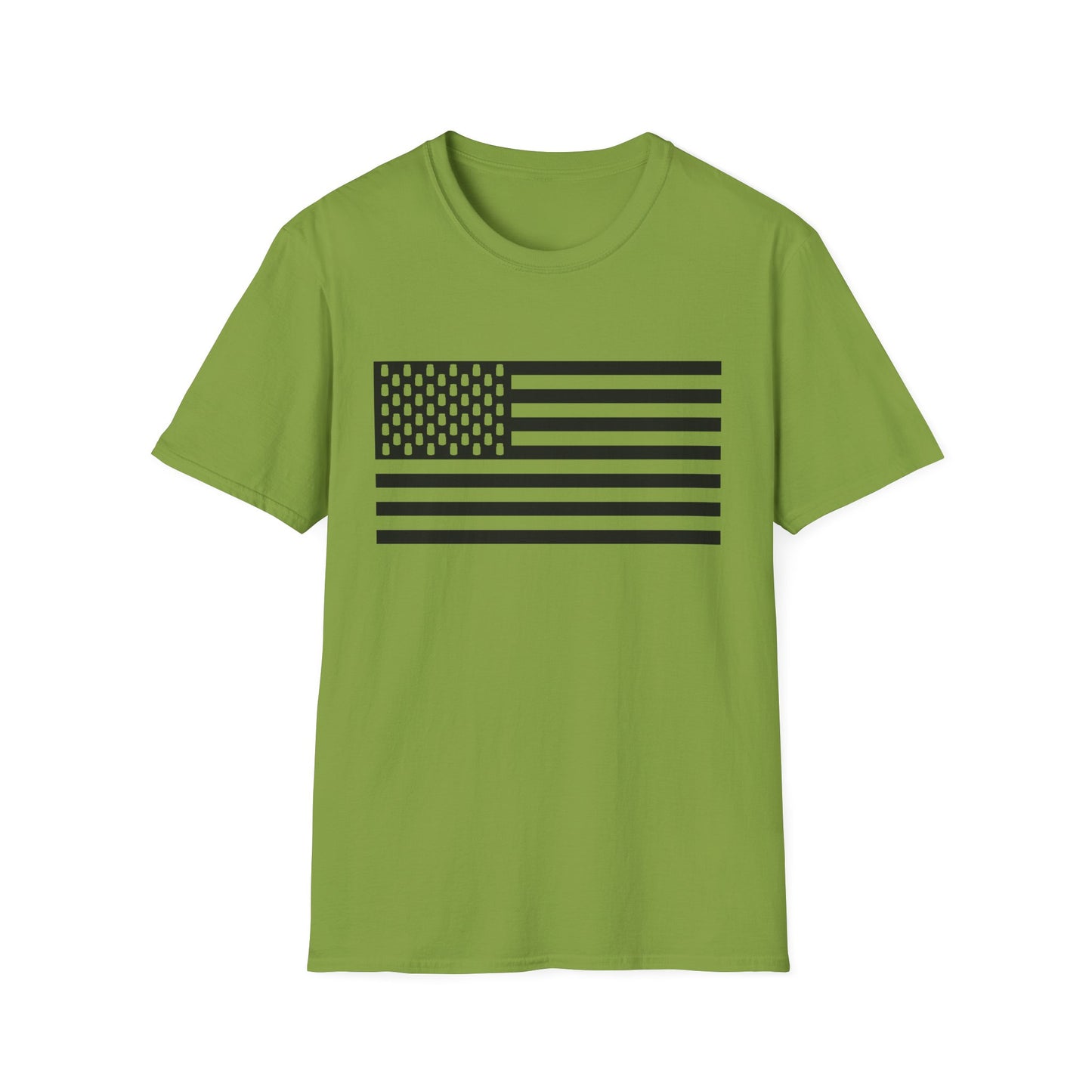 Mason Jar Tactical American Flag "Jars & Stripes" Softstyle Tee T-Shirt