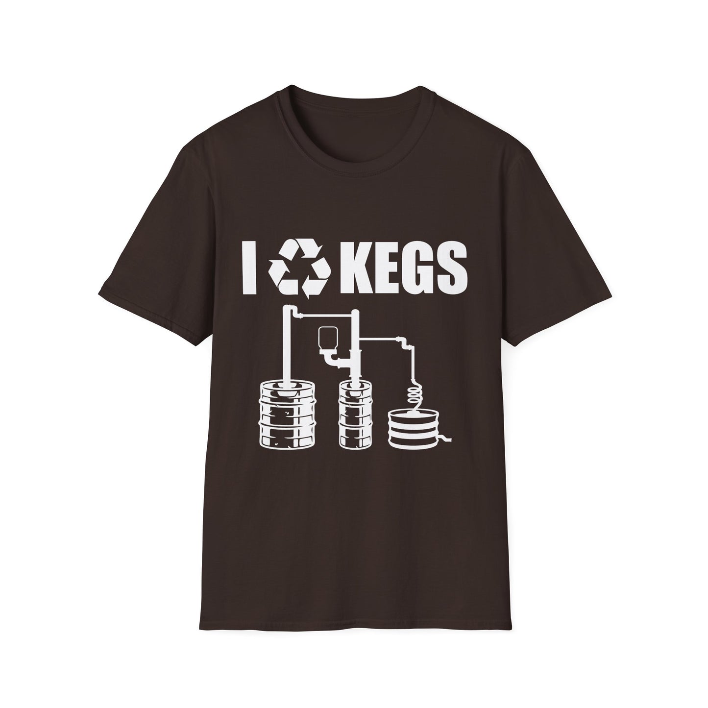 I Recycle Kegs Moonshiner & Hobbyist Distiller Softstyle Tee T-Shirt