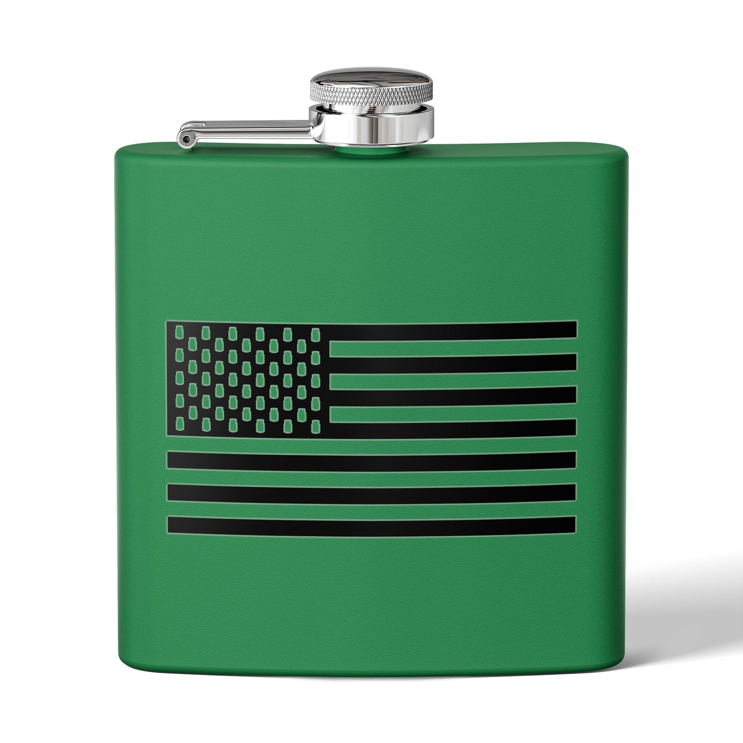 Mason Jar Tactical American Flag "Jars & Stripes" 6oz Stainless Steel Flask - Multiple Colors!