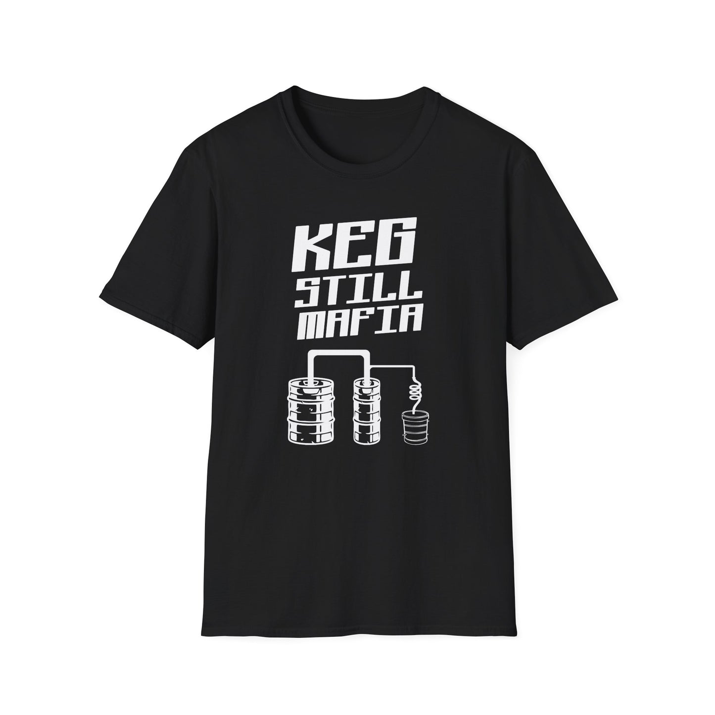 Keg Still Mafia Moonshine Distiller Softstyle Tee T-Shirt
