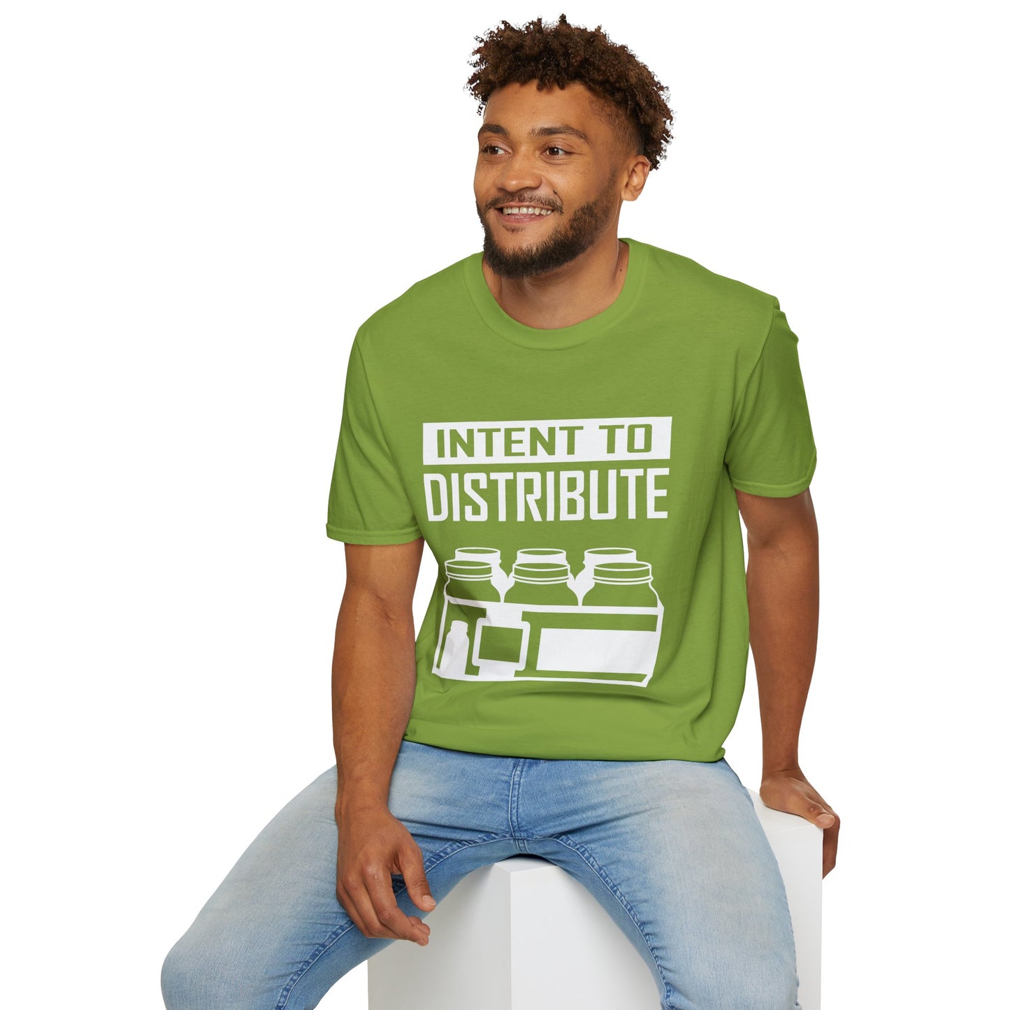 Intent To Distribute Mason Jar Case Moonshine & Canning Softstyle Tee T-Shirt