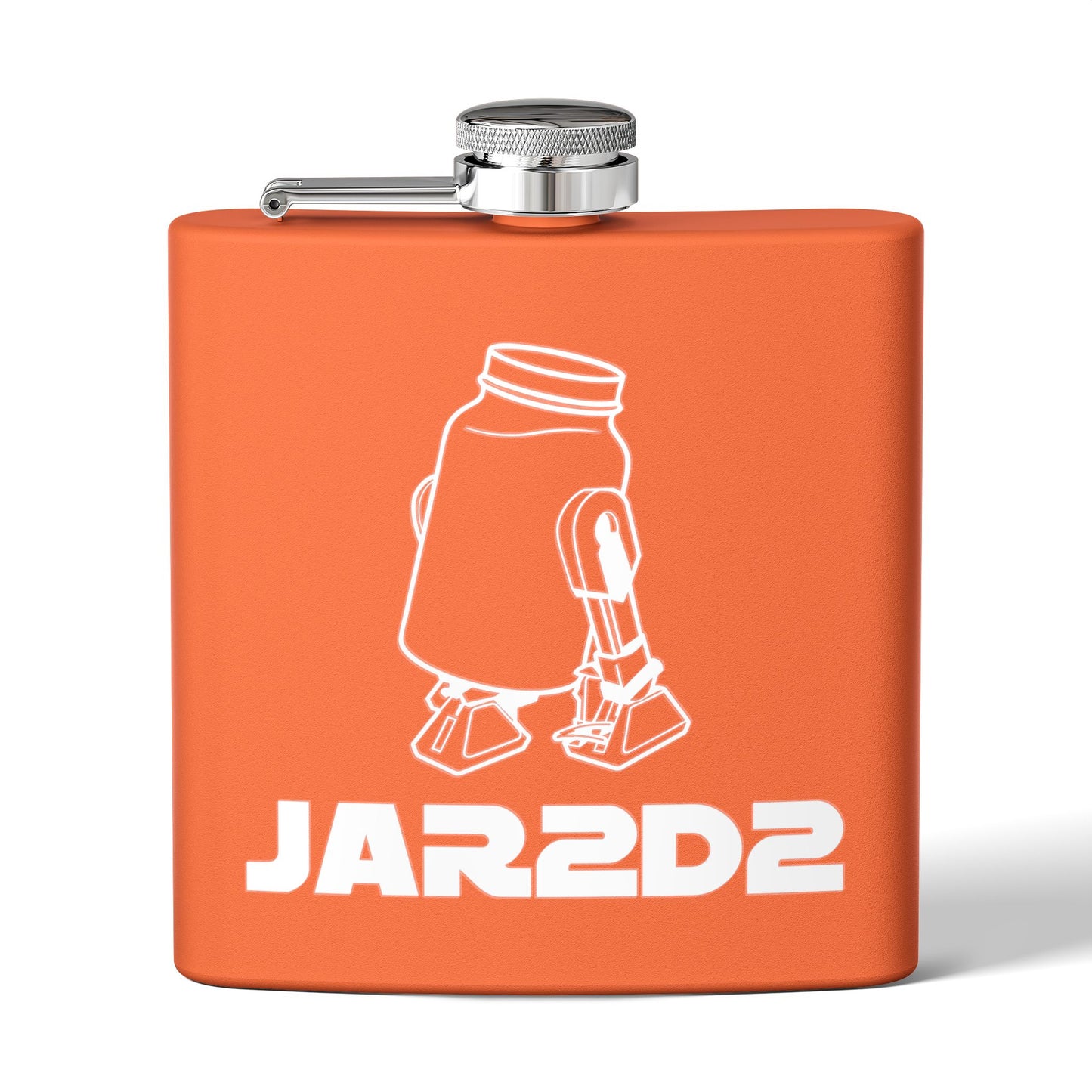 Shine Wars - JAR2D2 Parody Sci-Fi 6oz Stainless Steel Flask - Multiple Colors!
