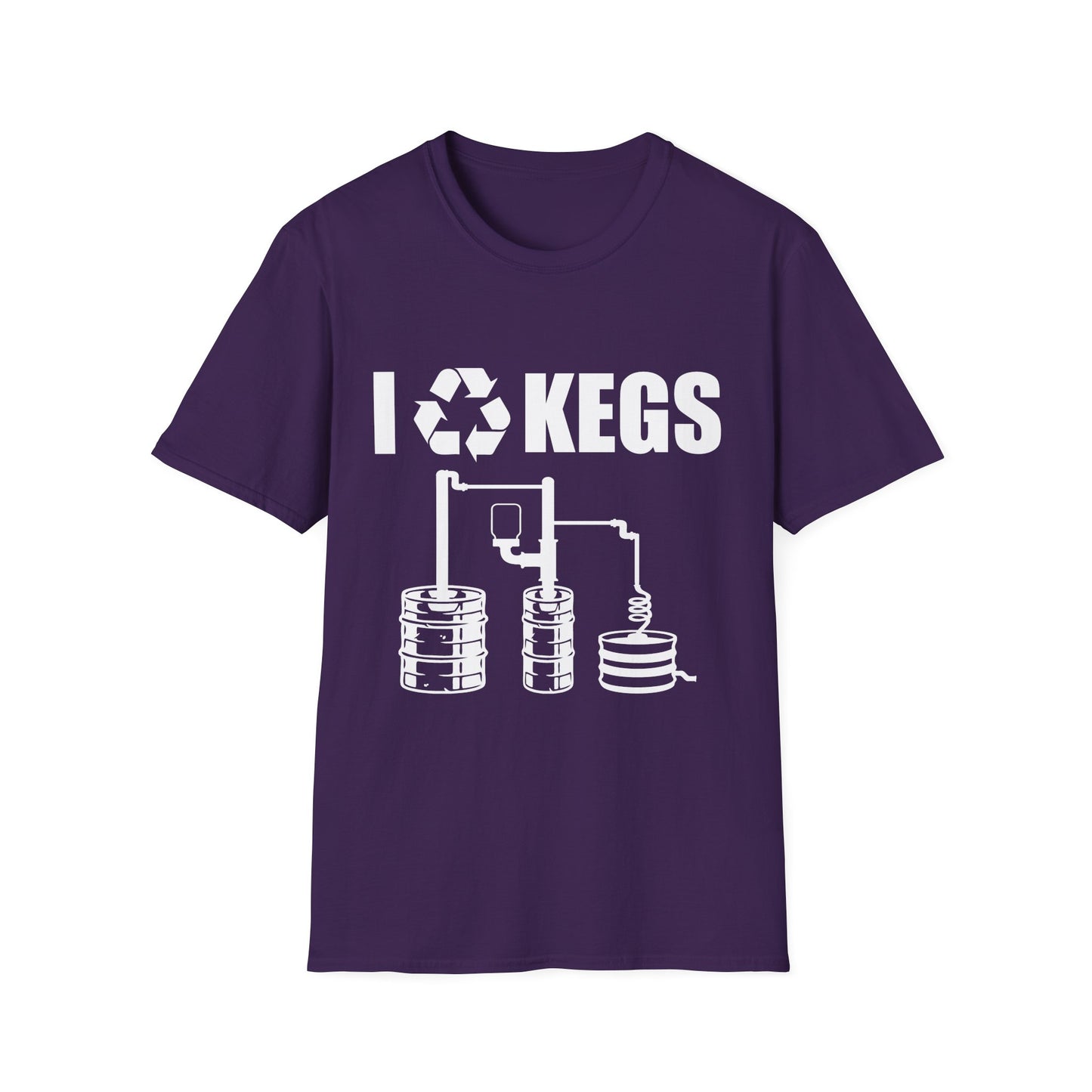 I Recycle Kegs Moonshiner & Hobbyist Distiller Softstyle Tee T-Shirt