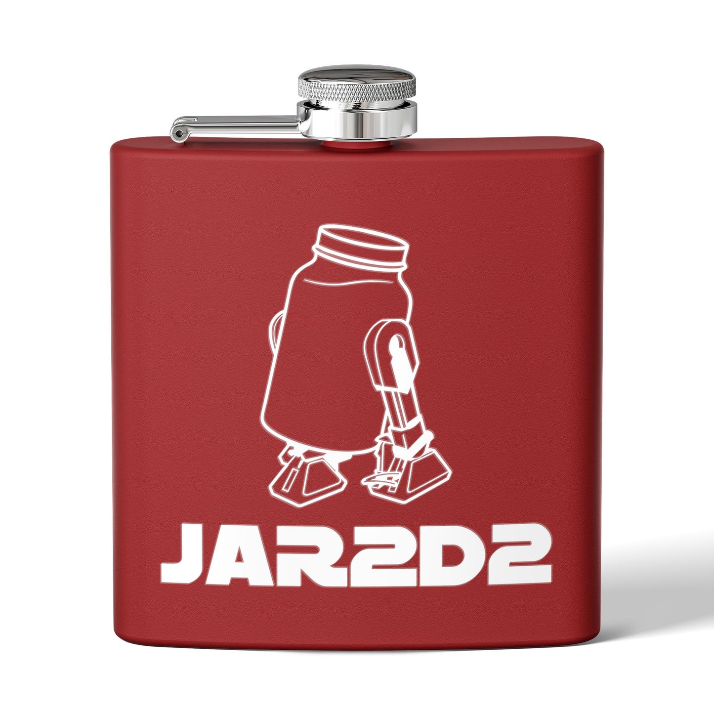 Shine Wars - JAR2D2 Parody Sci-Fi 6oz Stainless Steel Flask - Multiple Colors!