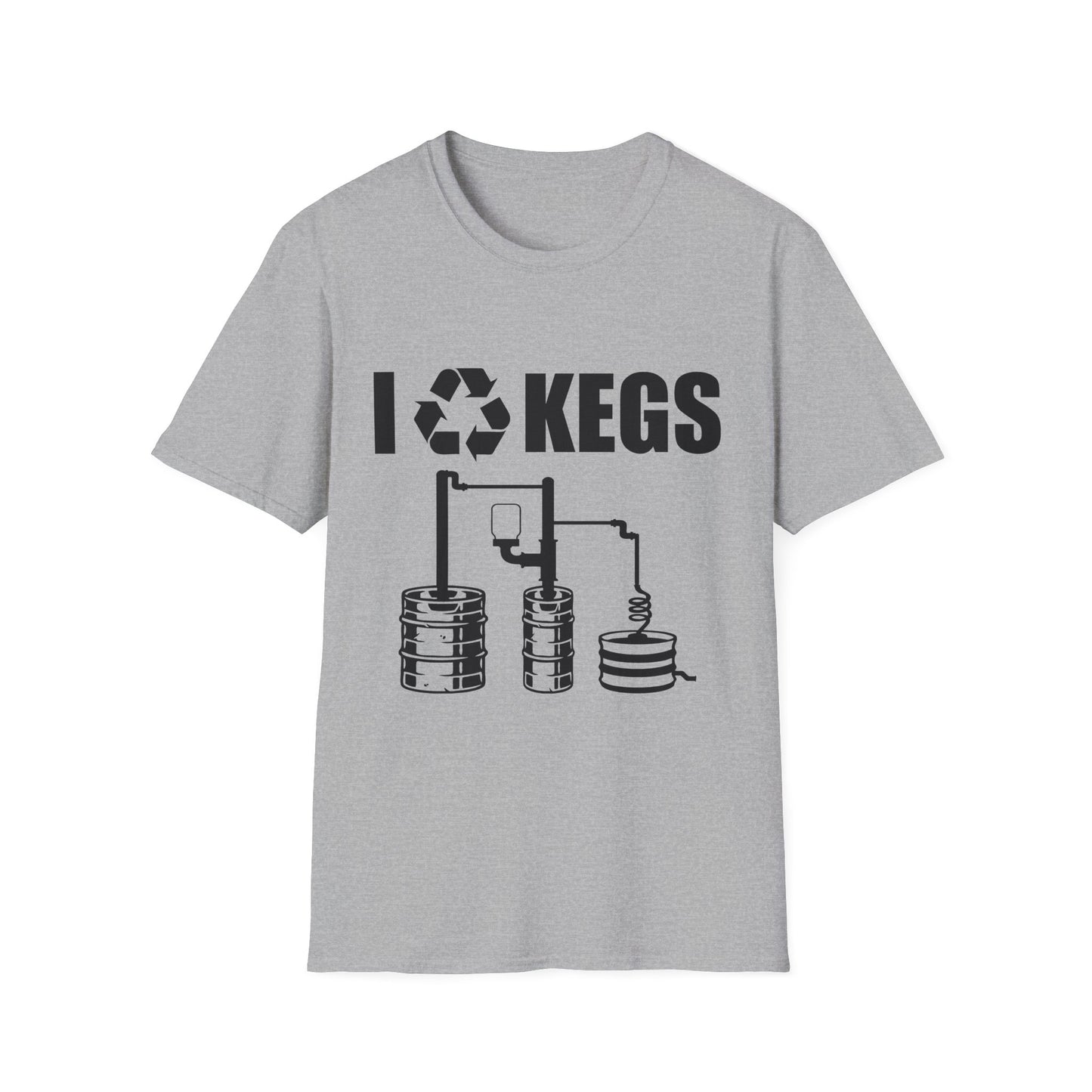 I Recycle Kegs Moonshiner & Hobbyist Distiller Softstyle Tee T-Shirt