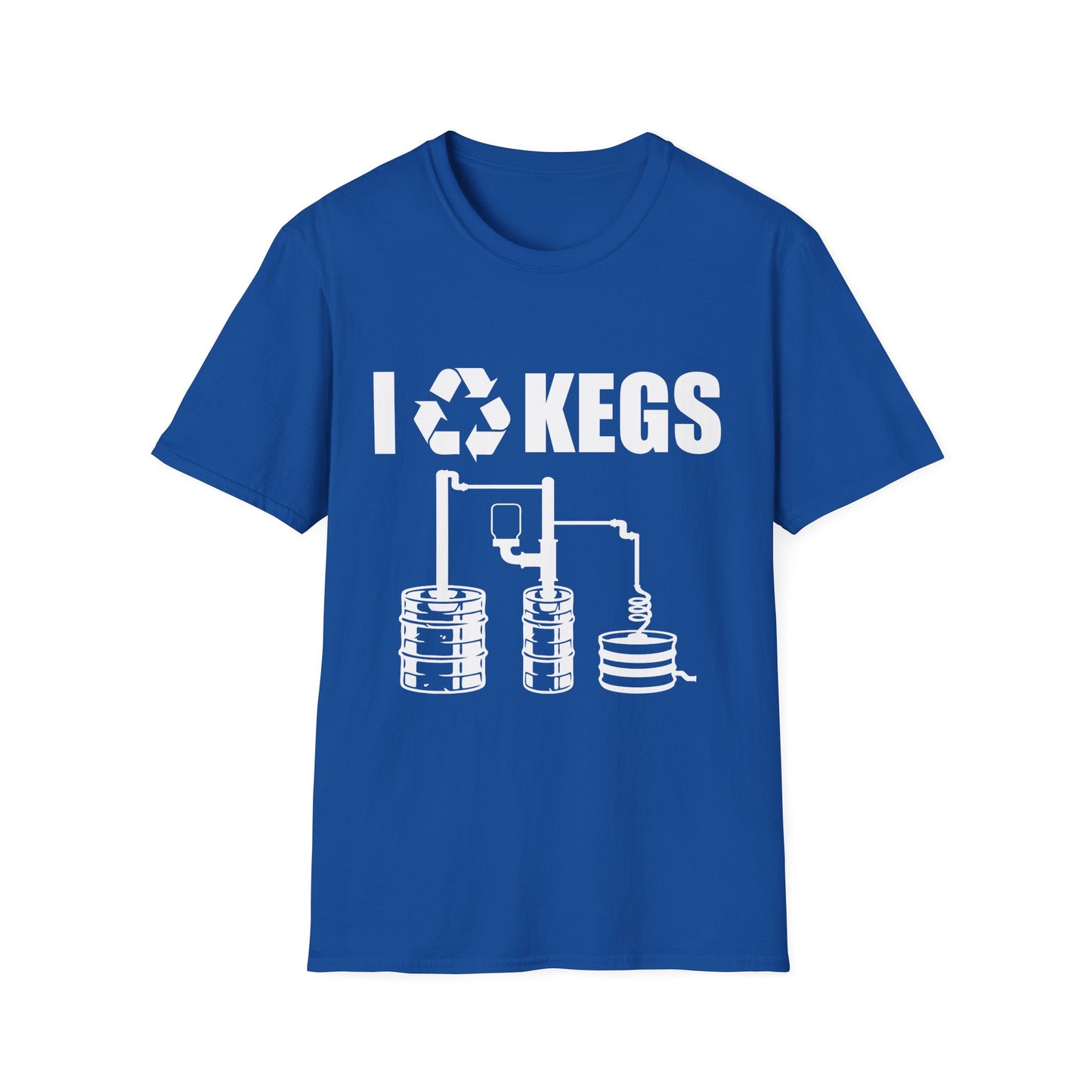 I Recycle Kegs Moonshiner & Hobbyist Distiller Softstyle Tee T-Shirt