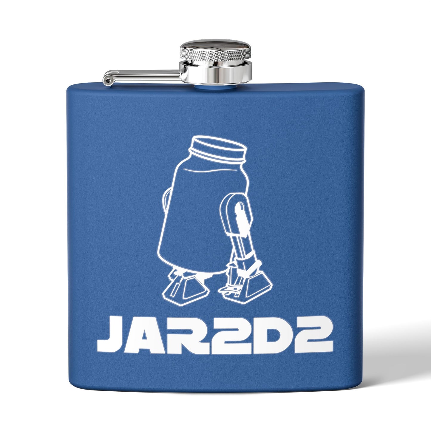 Shine Wars - JAR2D2 Parody Sci-Fi 6oz Stainless Steel Flask - Multiple Colors!