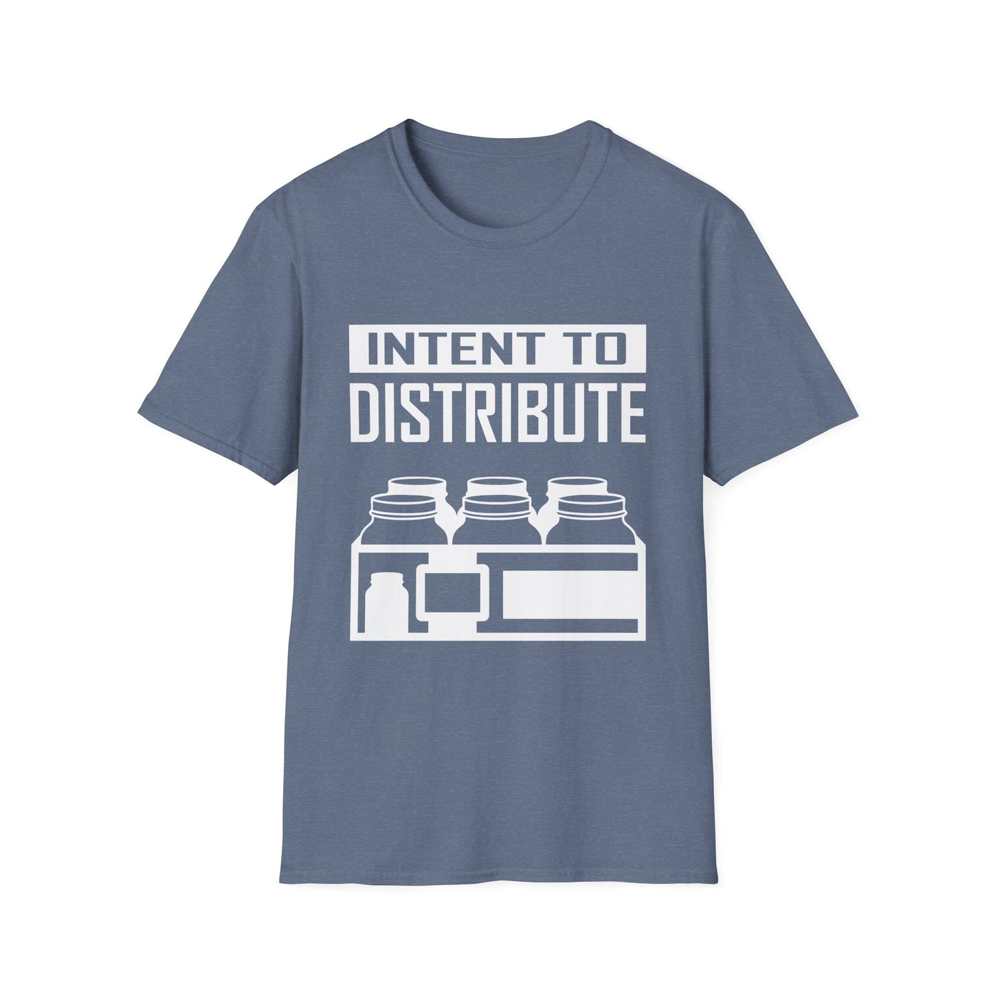 Intent To Distribute Mason Jar Case Moonshine & Canning Softstyle Tee T-Shirt