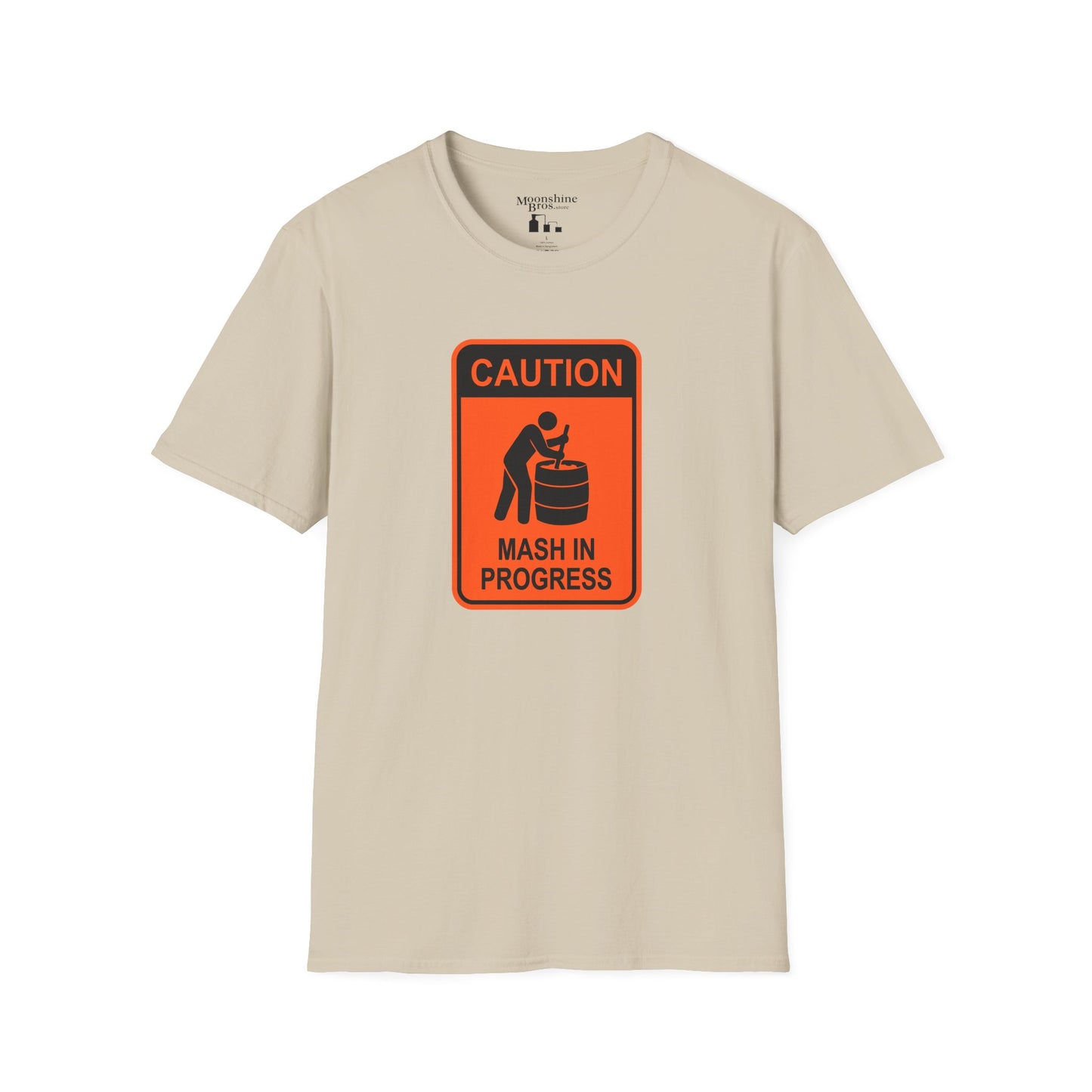 Caution Mash In Progress Construction Sign Style Shirt
