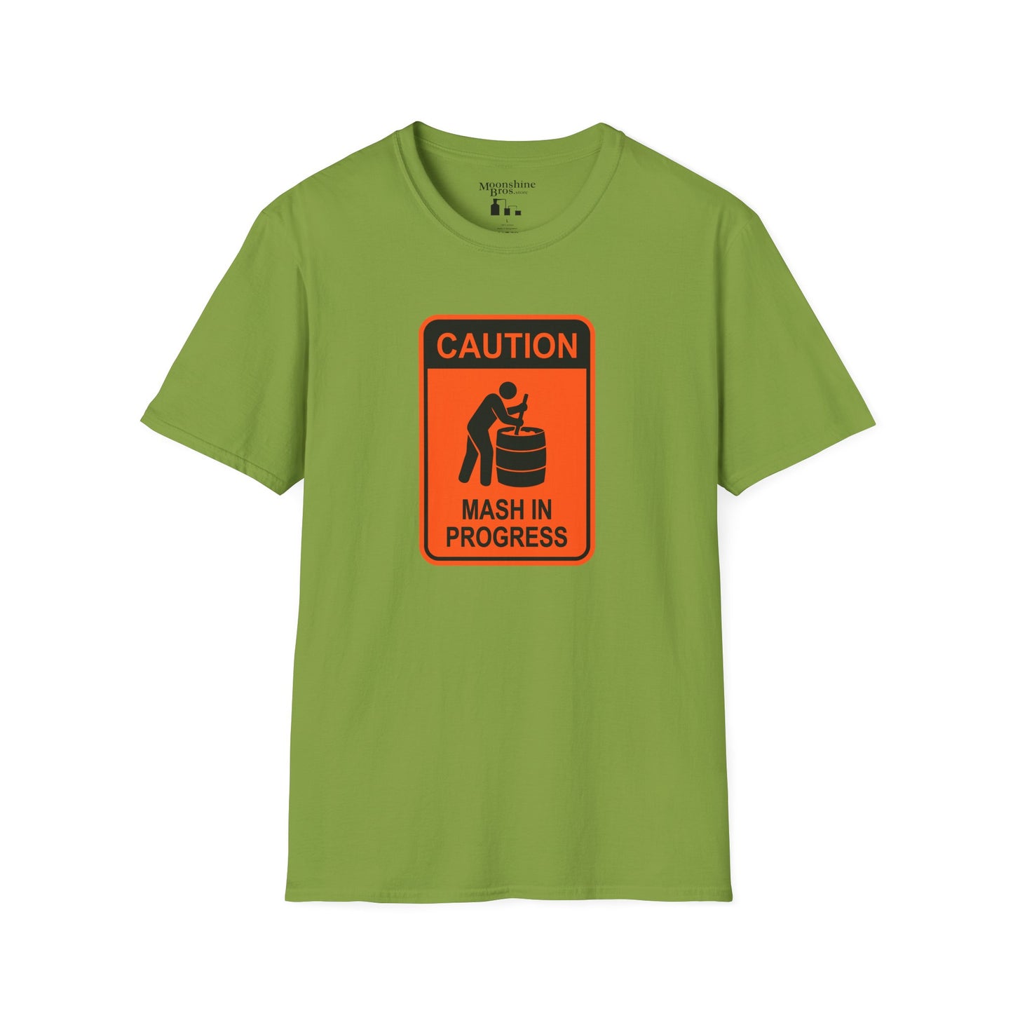 Caution Mash In Progress Construction Sign Style Shirt