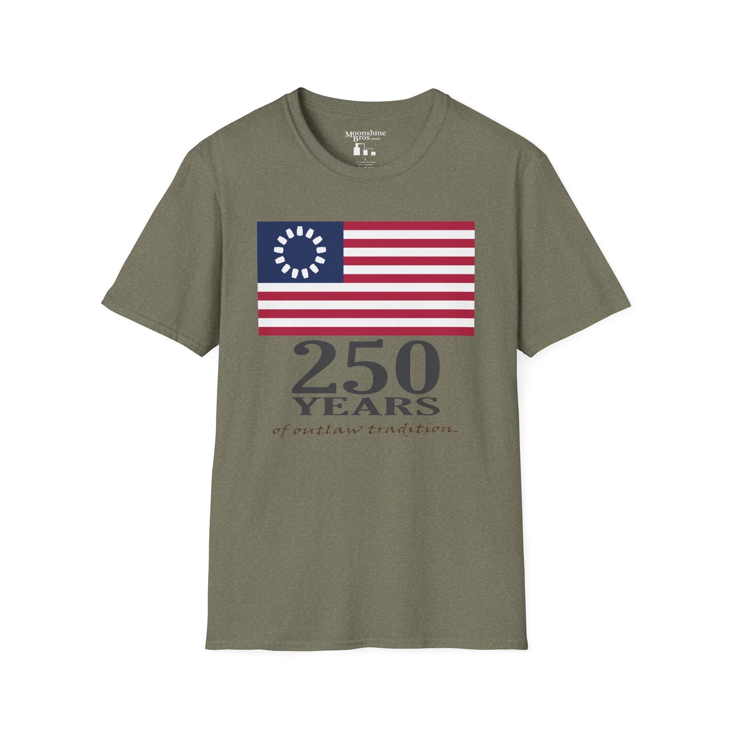 250 Years of Outlaw Tradition Mason Jar Flag Shirt