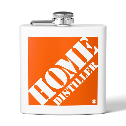 Home Distiller Parody Hardware Store 6oz Stainless Steel Flask - Multiple Colors!