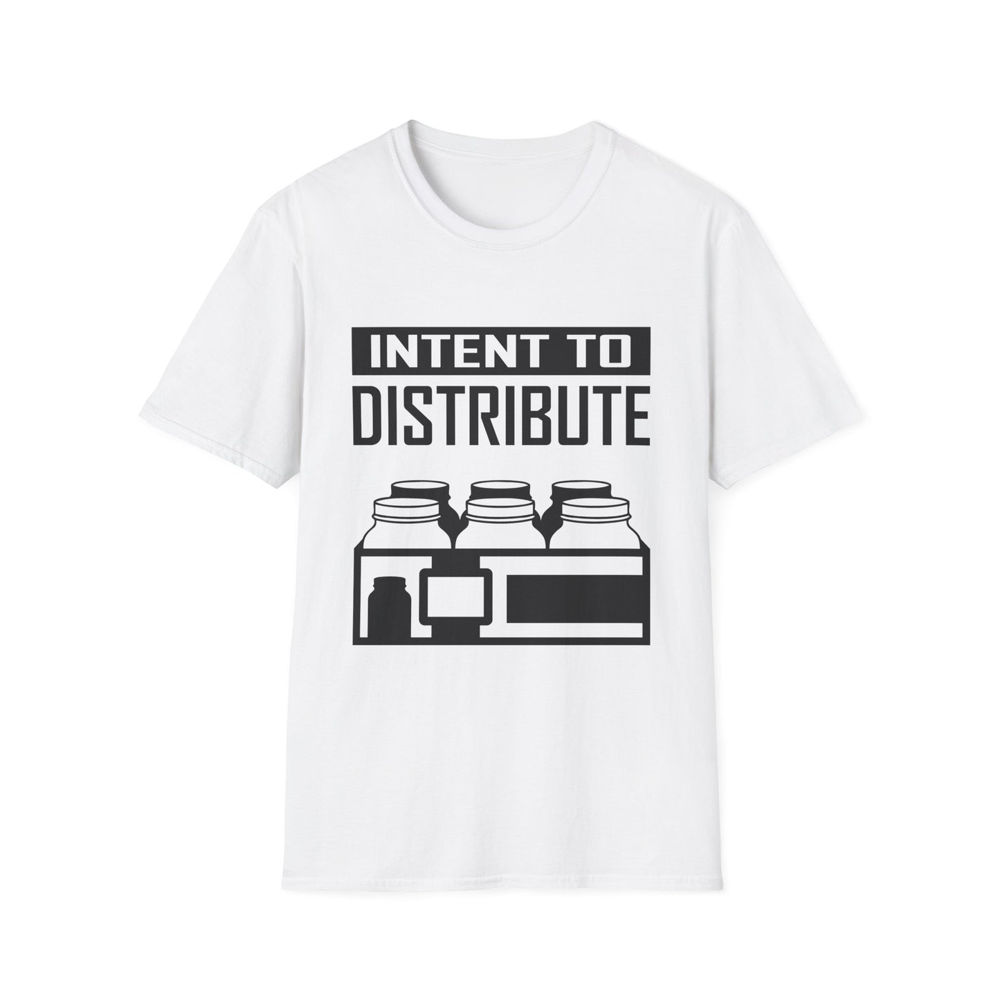 Intent To Distribute Mason Jar Case Moonshine & Canning Softstyle Tee T-Shirt