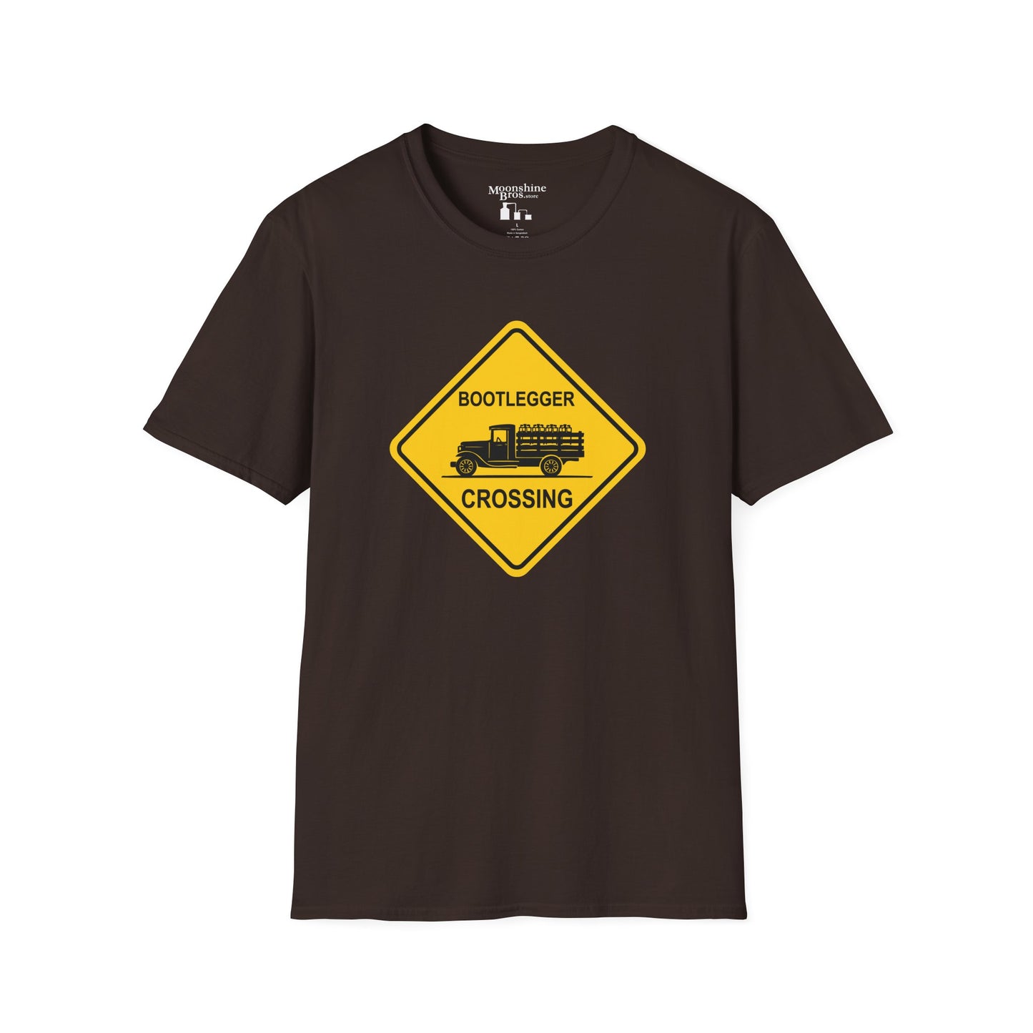 Bootlegger Crossing Warning Sign Style Shirt