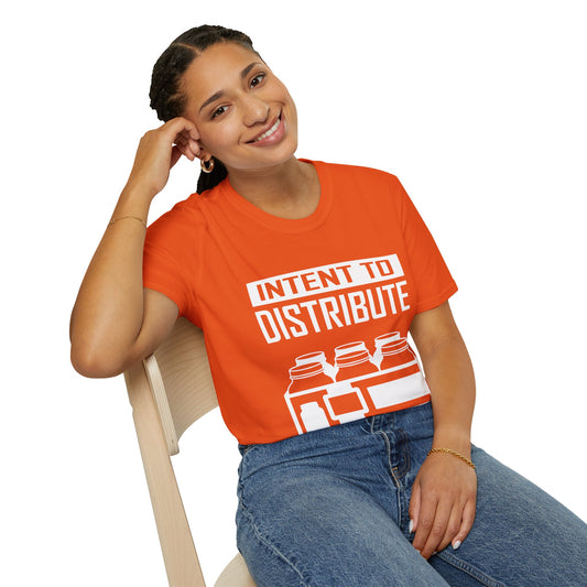 Intent To Distribute Mason Jar Case Moonshine & Canning Softstyle Tee T-Shirt