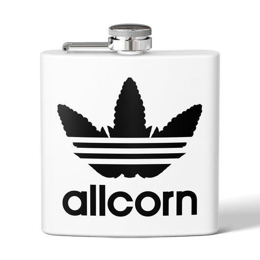 Moonshine Corn Grain Mash Sports Logo Parody 6oz Stainless Steel Flask - Multiple Colors!